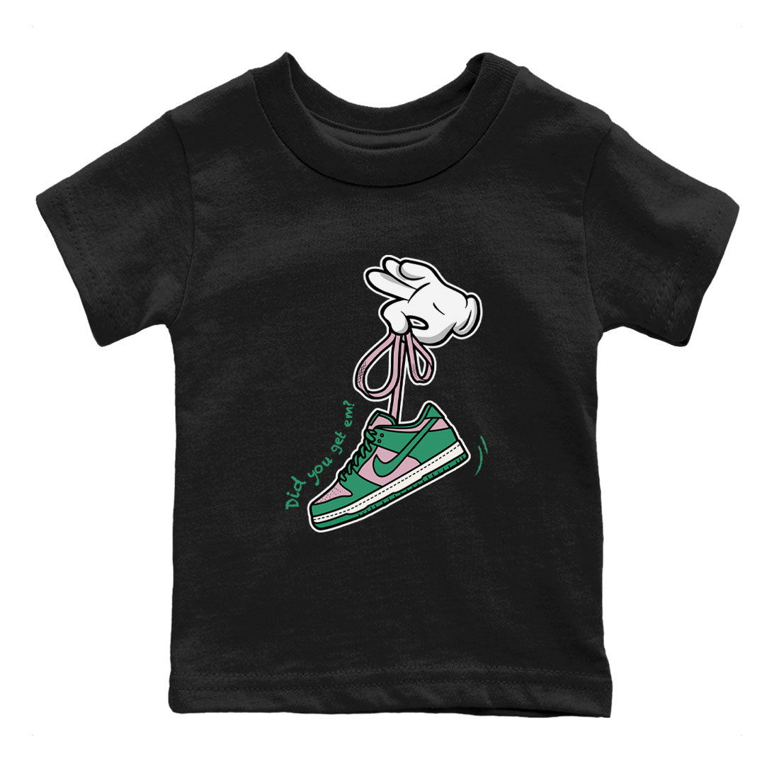 Cartoon Hands snkmatch Tees Kids - Dunk Medium Soft Pink Malachite