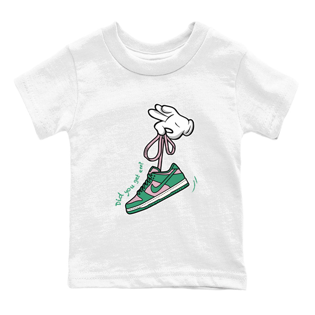 Cartoon Hands snkmatch Tees Kids - Dunk Medium Soft Pink Malachite