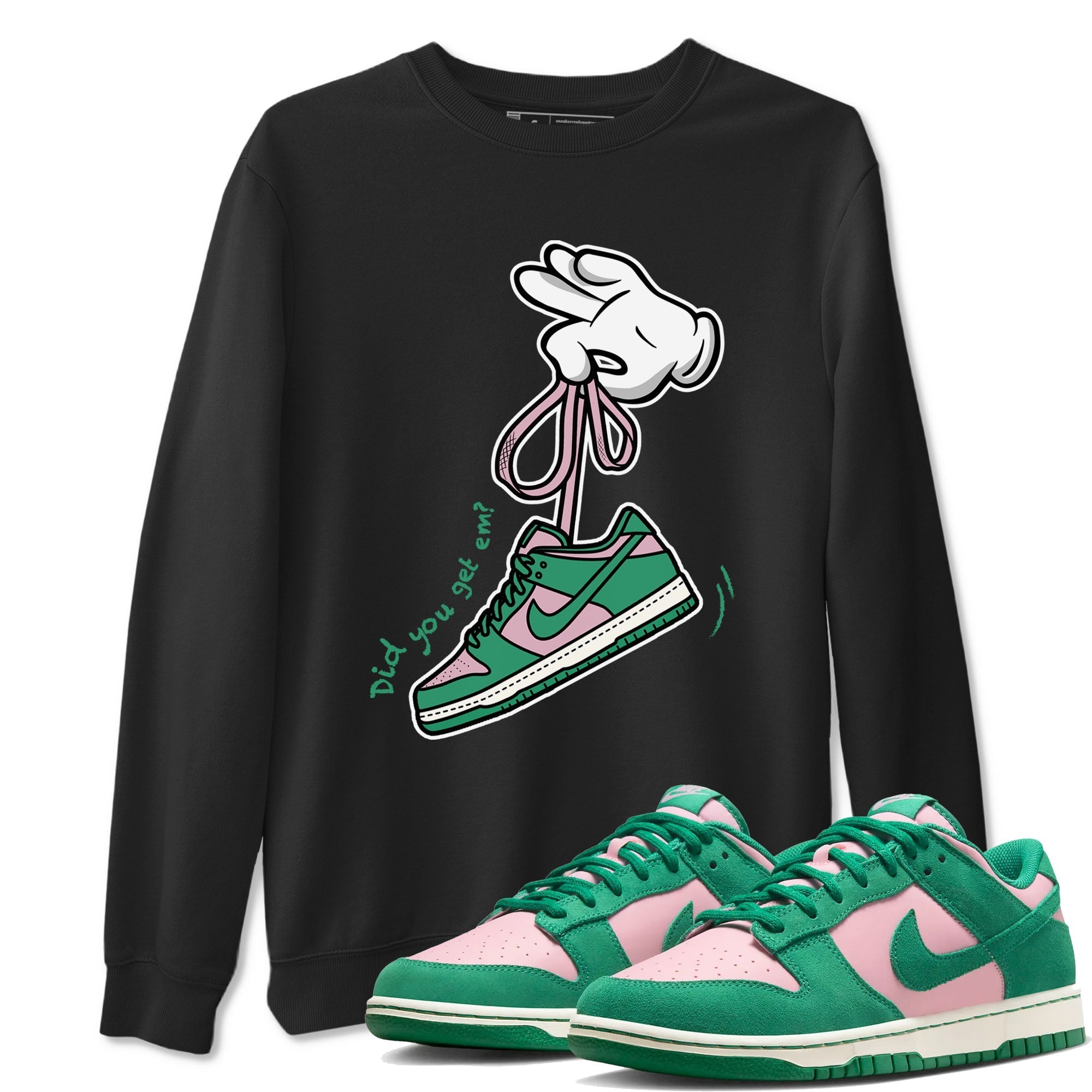 Cartoon Hands snkmatch Tees - Dunk Medium Soft Pink Malachite