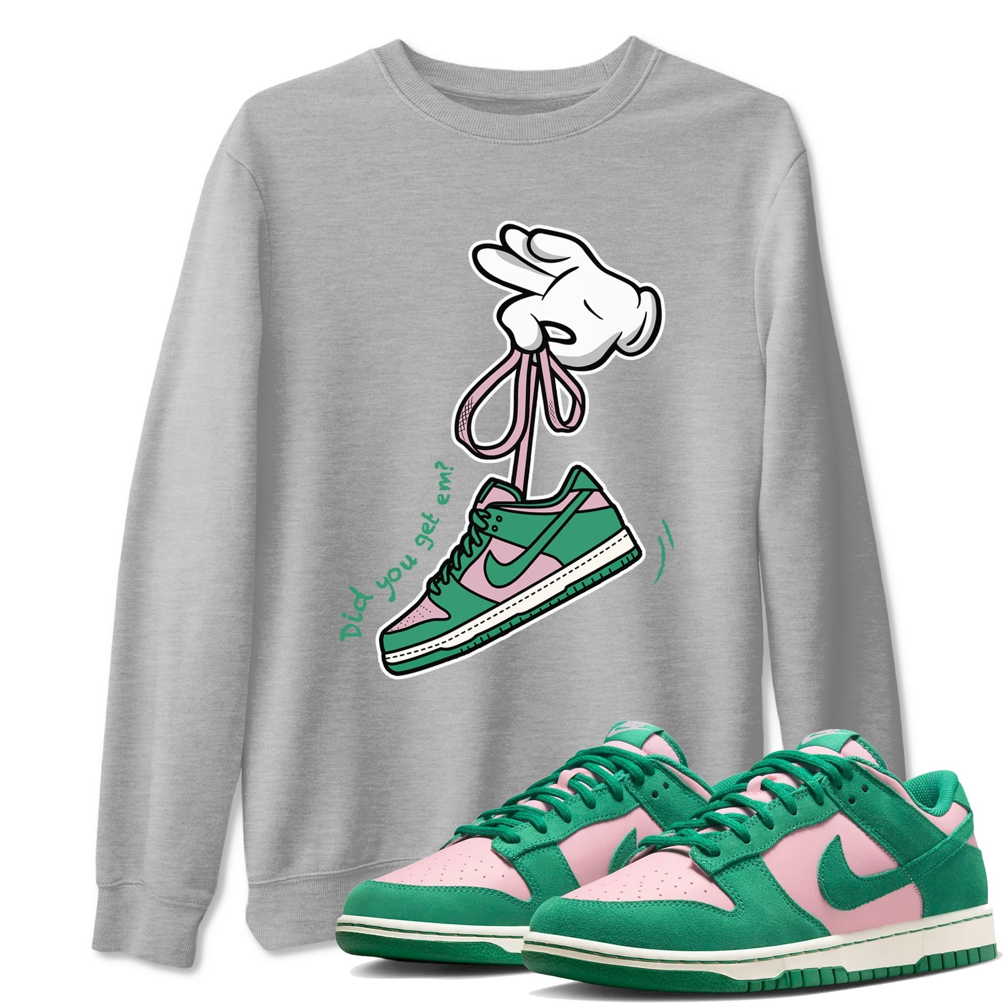 Cartoon Hands snkmatch Tees - Dunk Medium Soft Pink Malachite