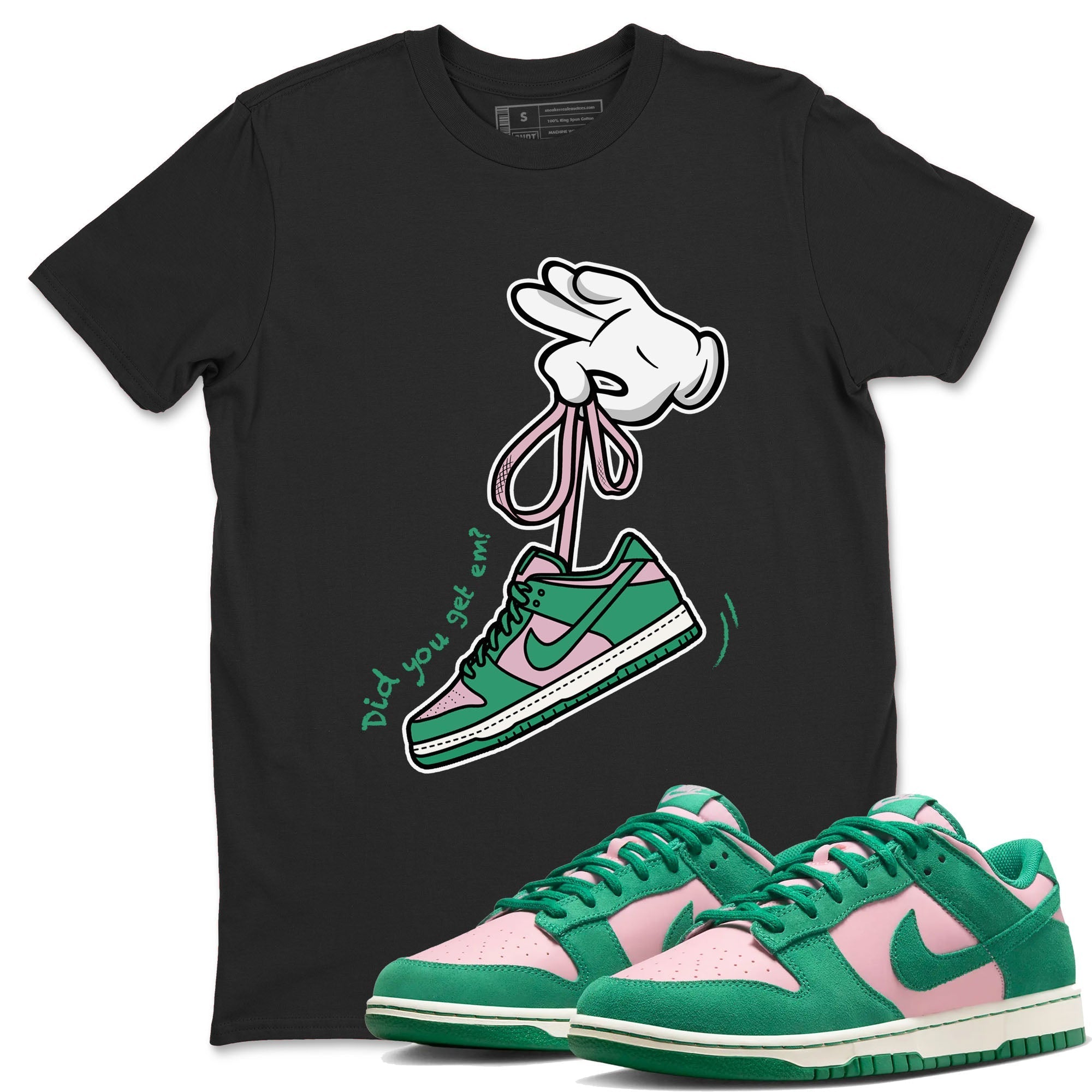Cartoon Hands snkmatch Tees - Dunk Medium Soft Pink Malachite