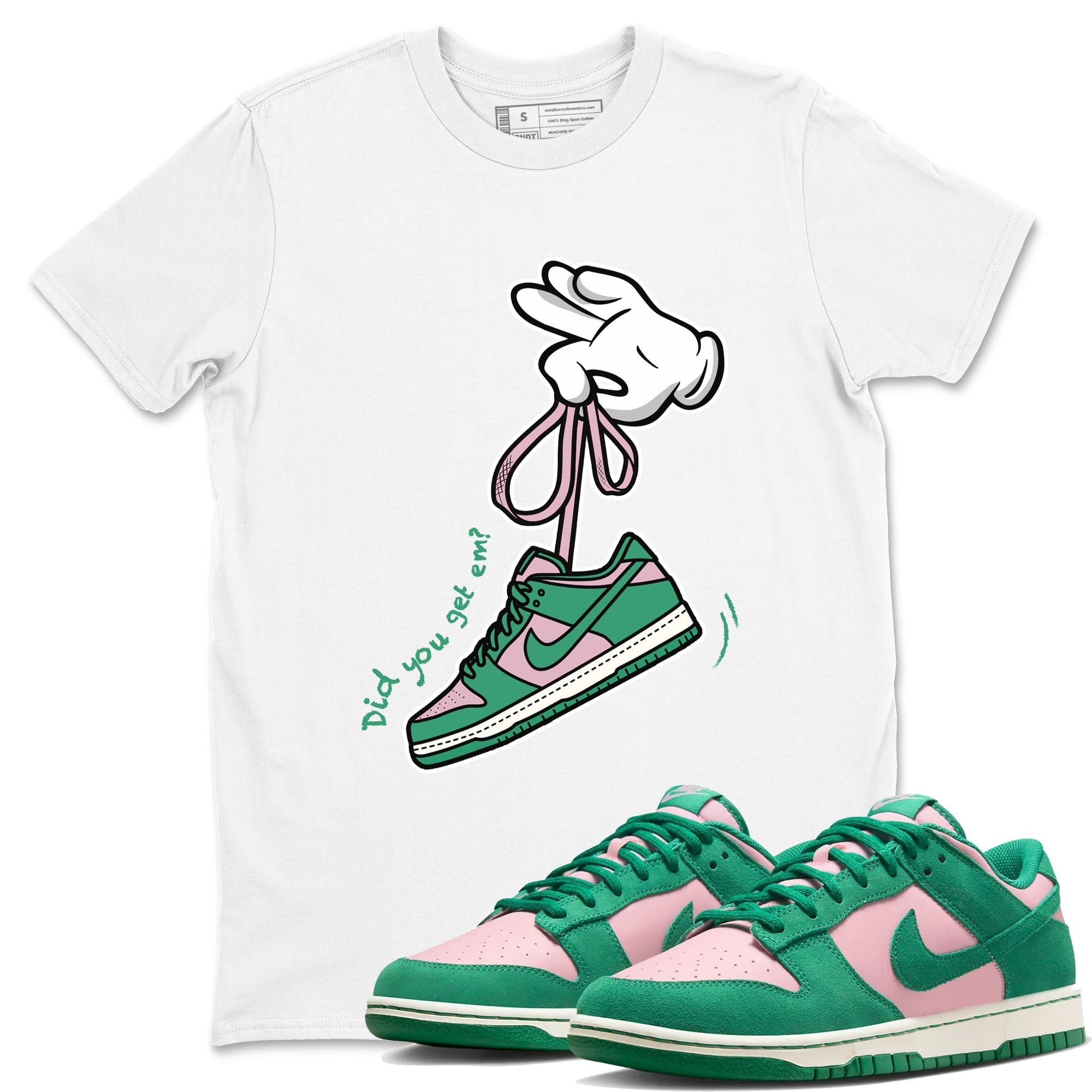 Cartoon Hands snkmatch Tees - Dunk Medium Soft Pink Malachite