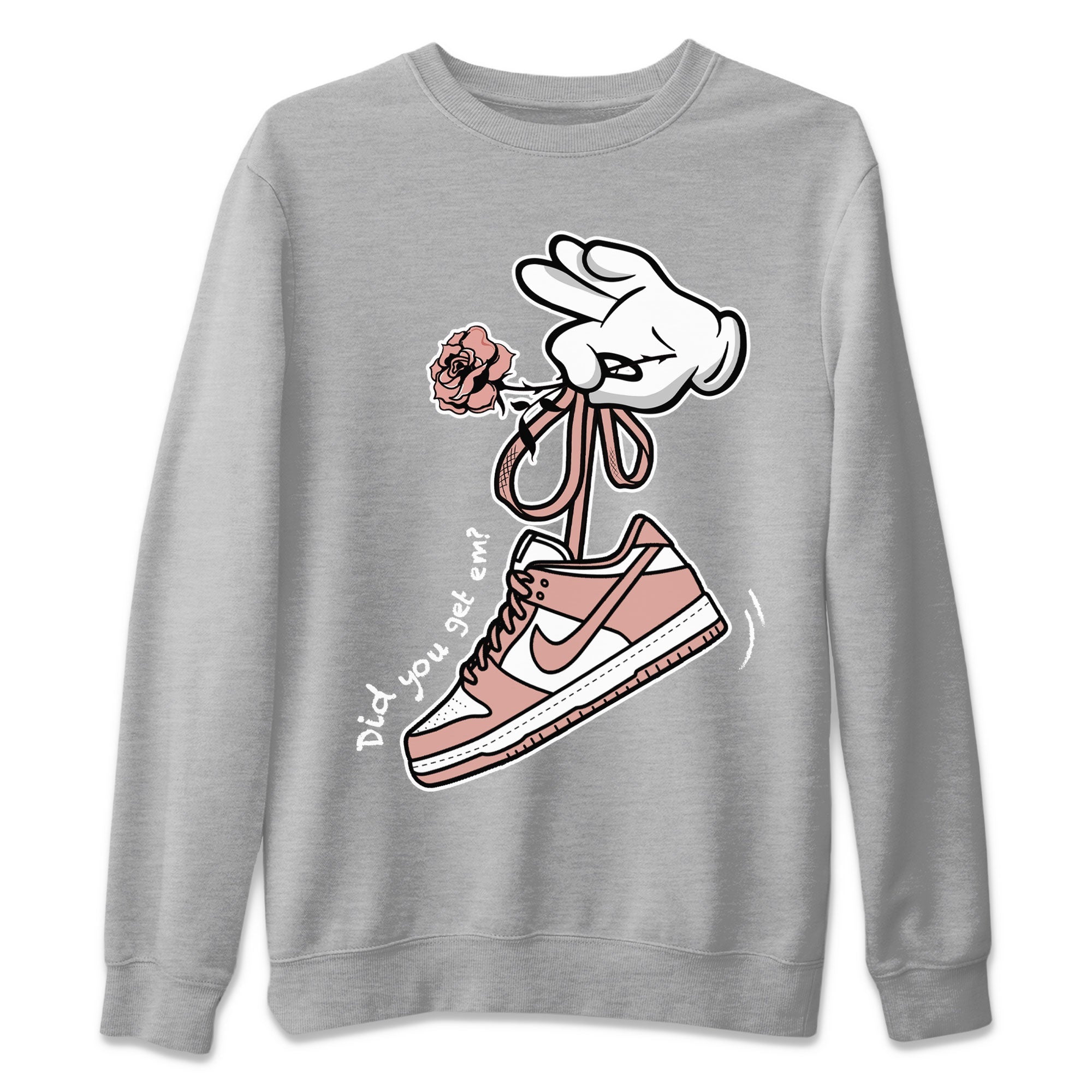 Cartoon Hands snkmatch Tee - Dunk Rose Whisper