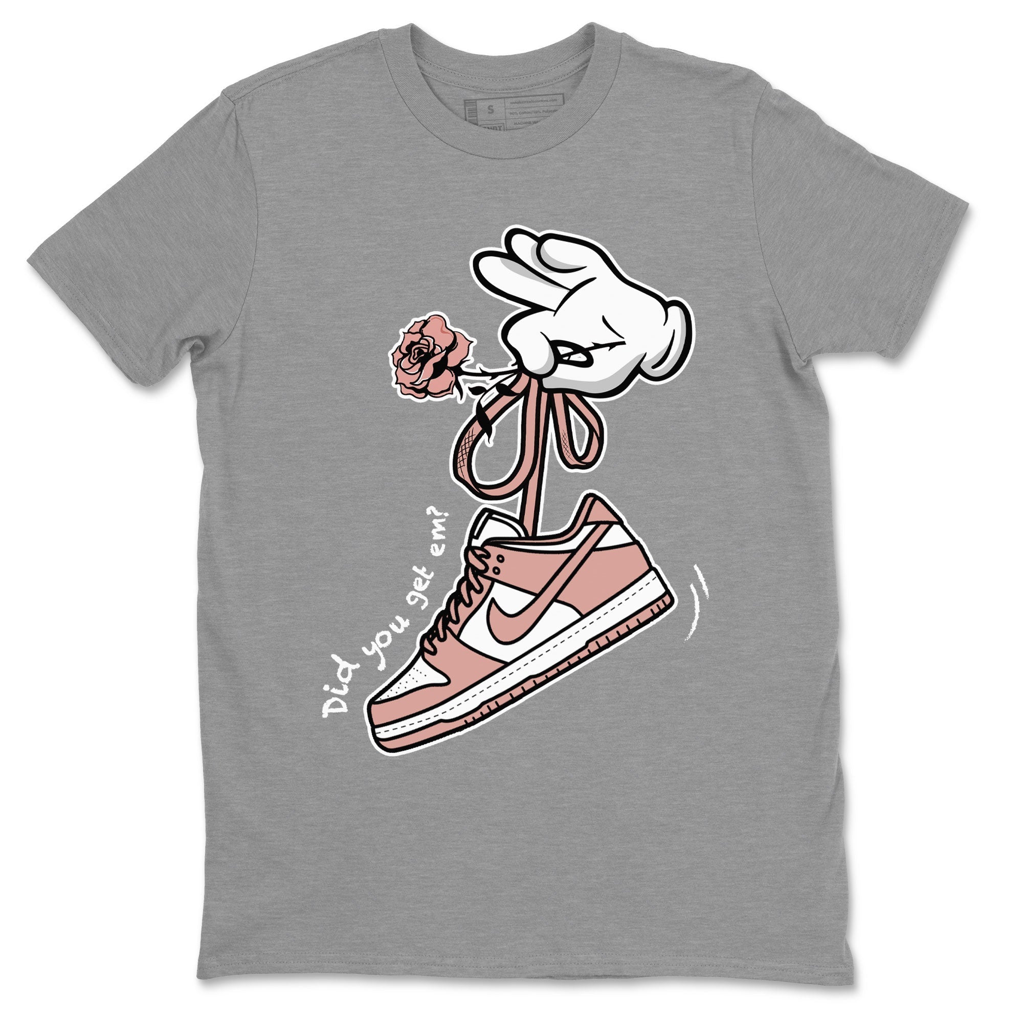 Cartoon Hands snkmatch Tee - Dunk Rose Whisper
