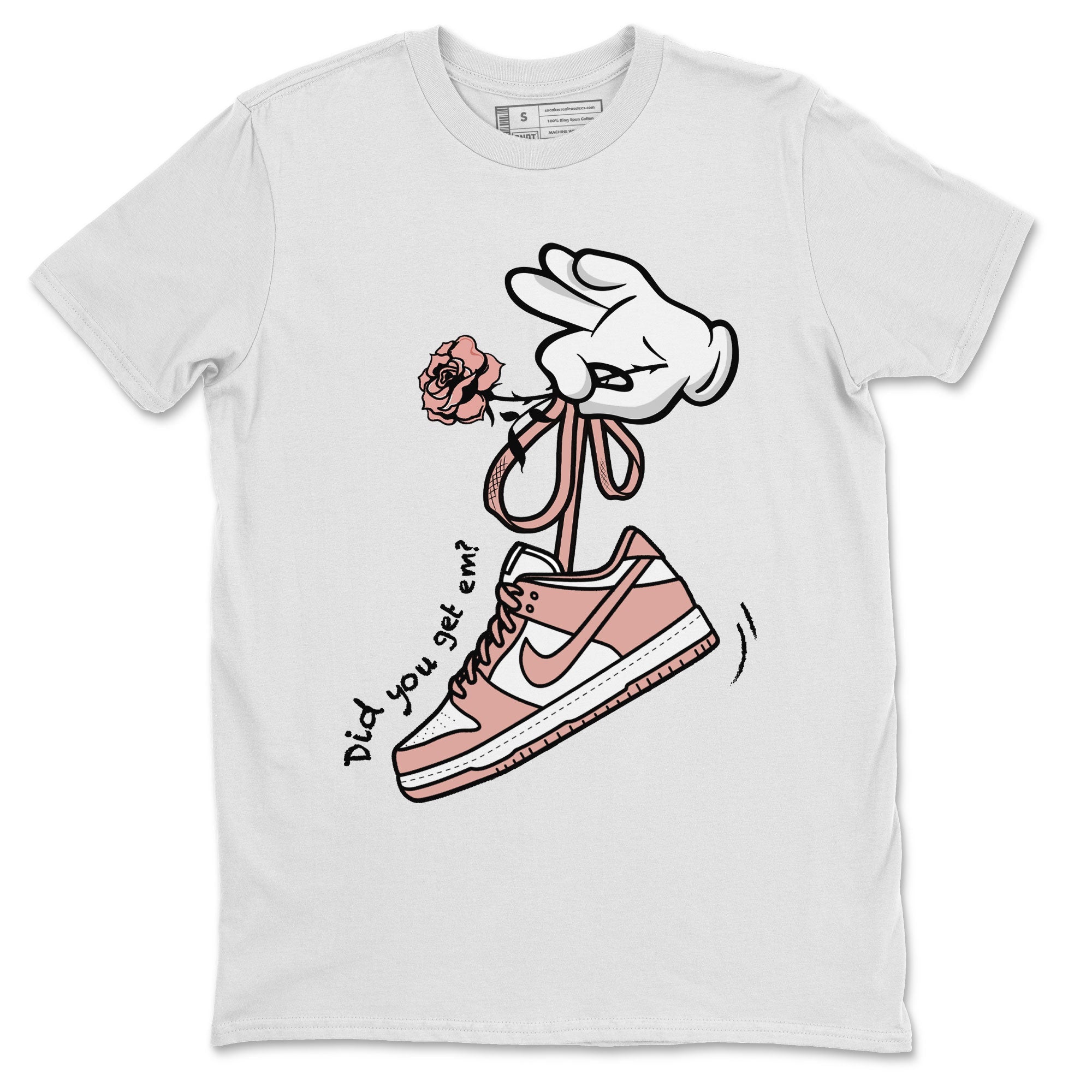 Cartoon Hands snkmatch Tee - Dunk Rose Whisper