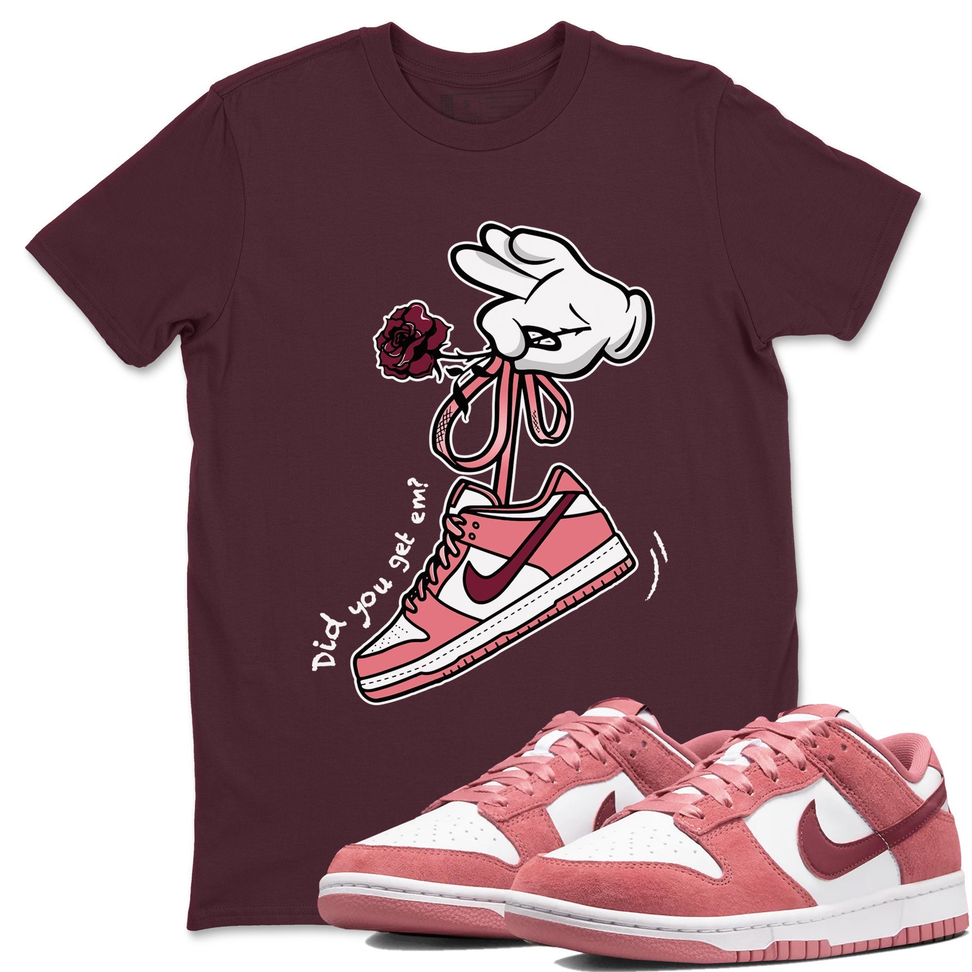 Cartoon Hands snkmatch Tees - Dunk Valentines Day 2024
