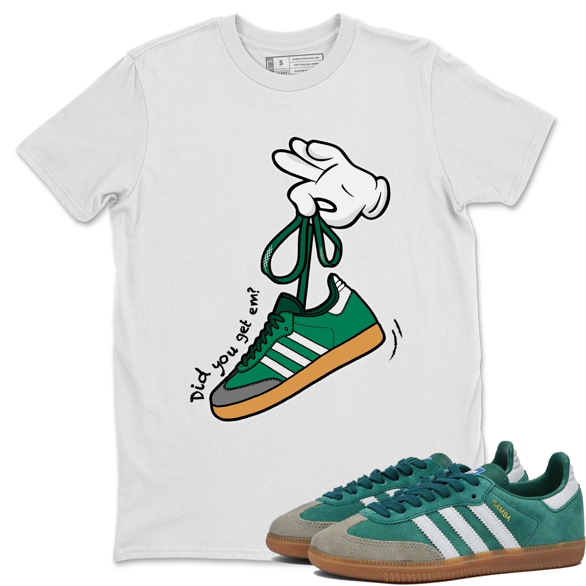 Cartoon Hands snkmatch Tee - Samba Collegiate Green Gum