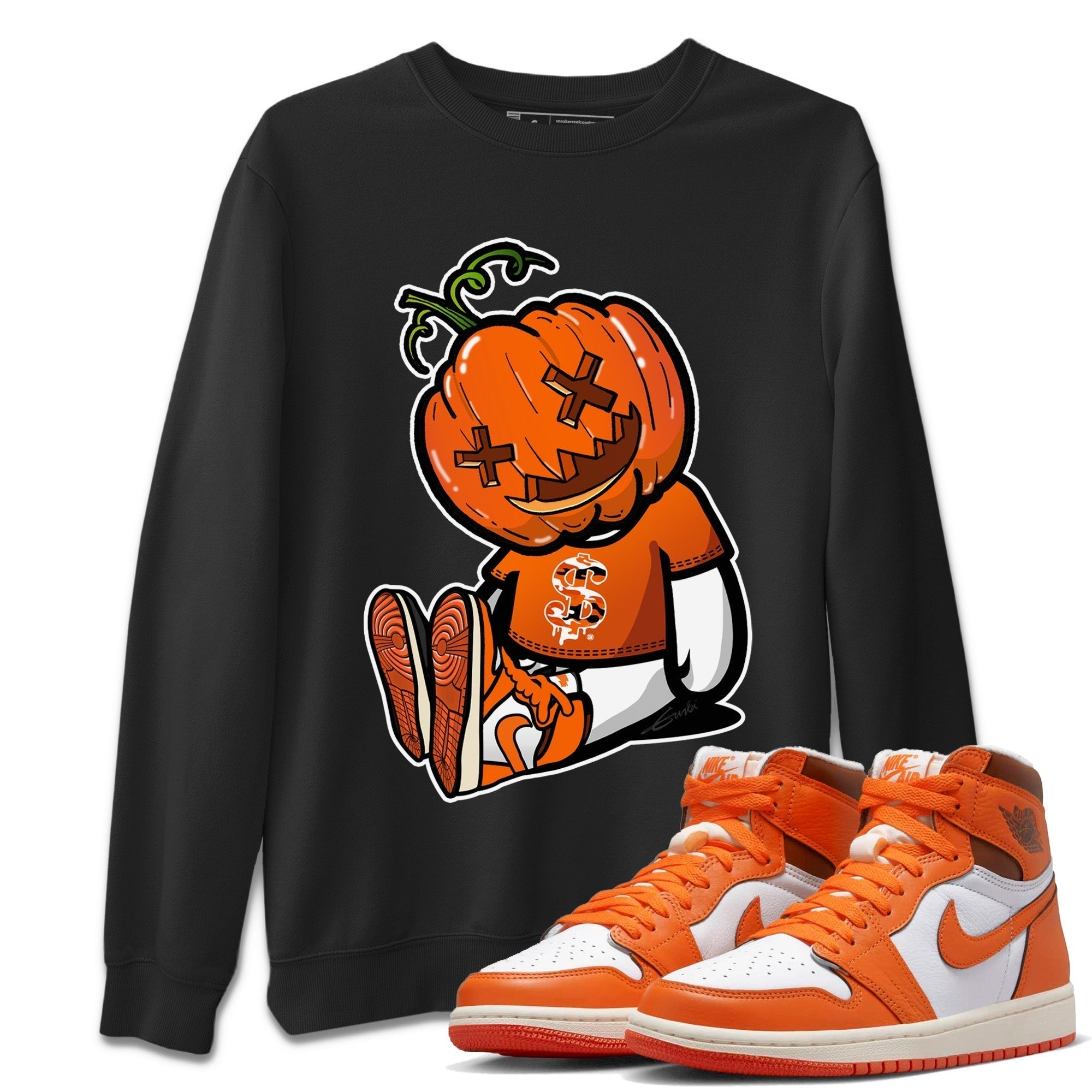 Carved Pumpkin Dolls Unisex Tops - Air Jordan 1 Starfish