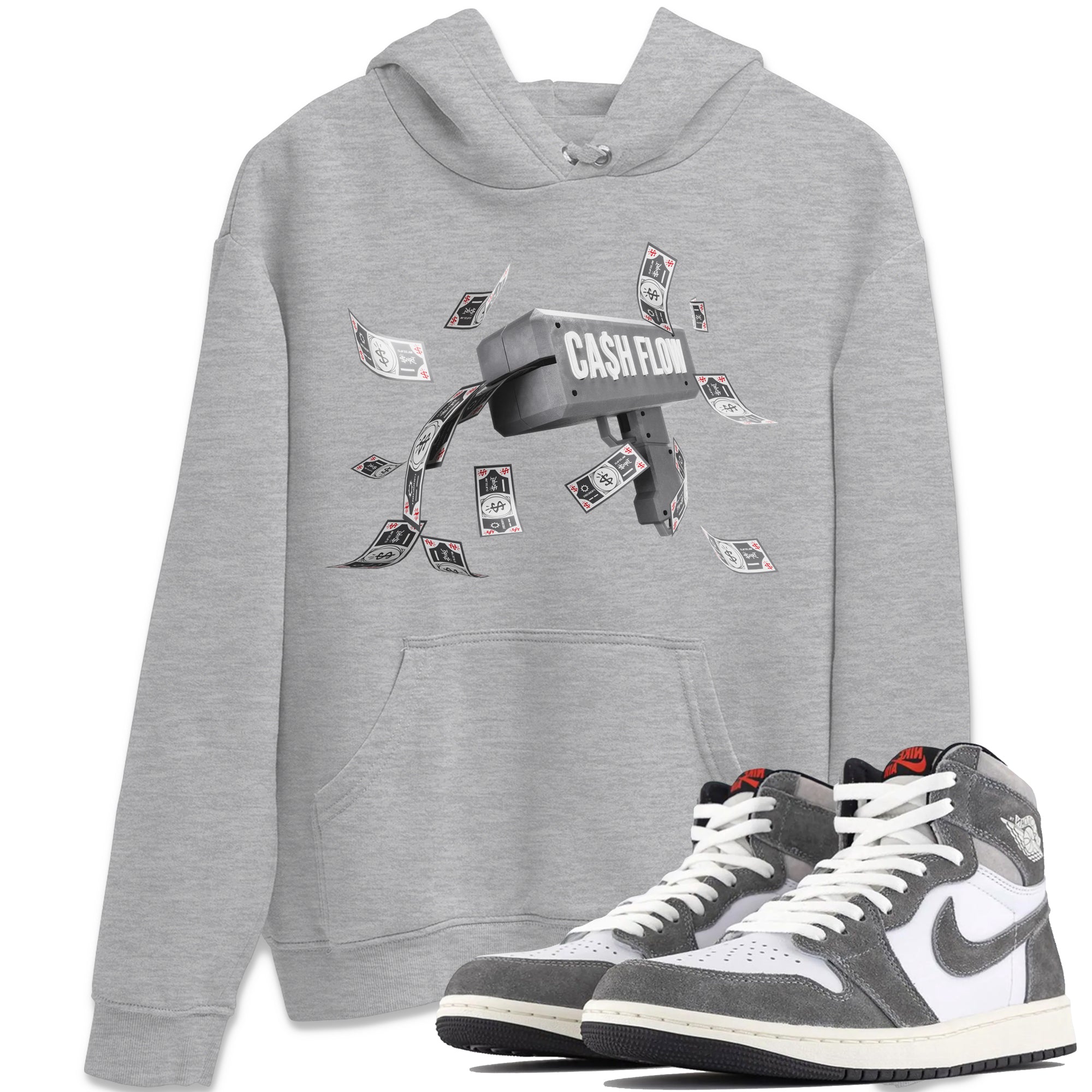 Cash Flow Unisex Tops - Air Jordan 1 Washed Heritage