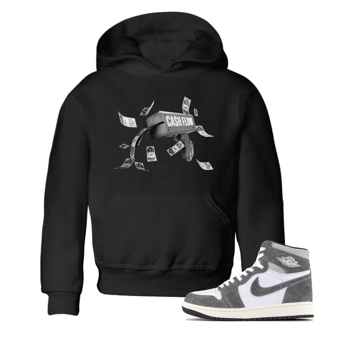 Cash Flow Kids Tops - Air Jordan 1 Washed Heritage