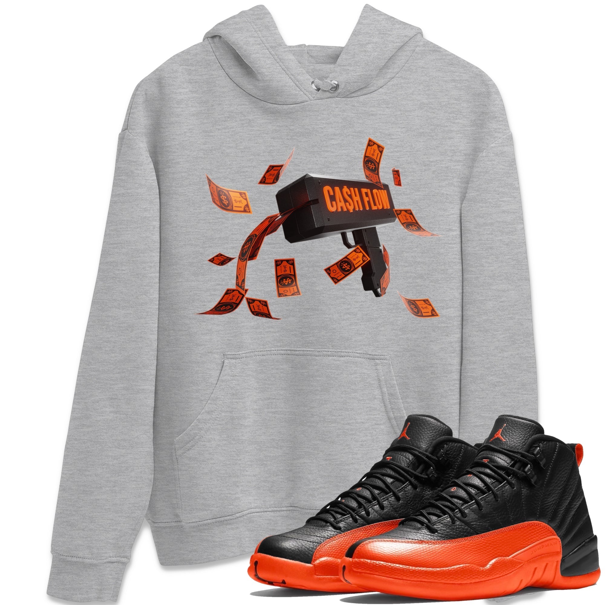 Cash Flow Unisex Tops - Air Jordan 12 Brilliant Orange