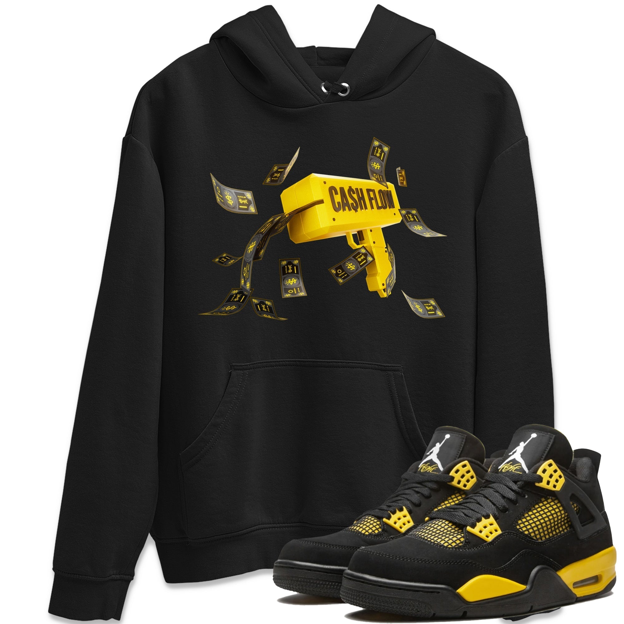 Cash Flow Unisex Tops - Air Jordan 4 Thunder