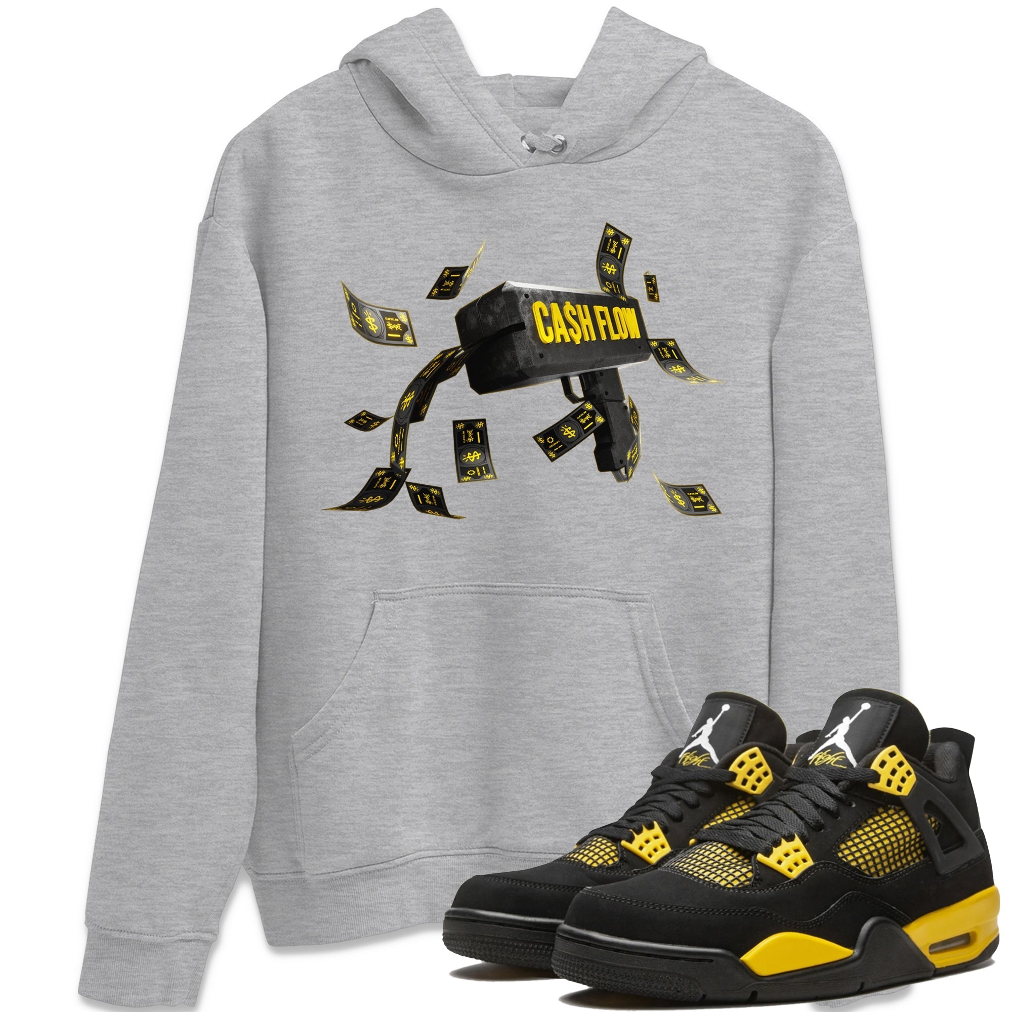 Cash Flow Unisex Tops - Air Jordan 4 Thunder