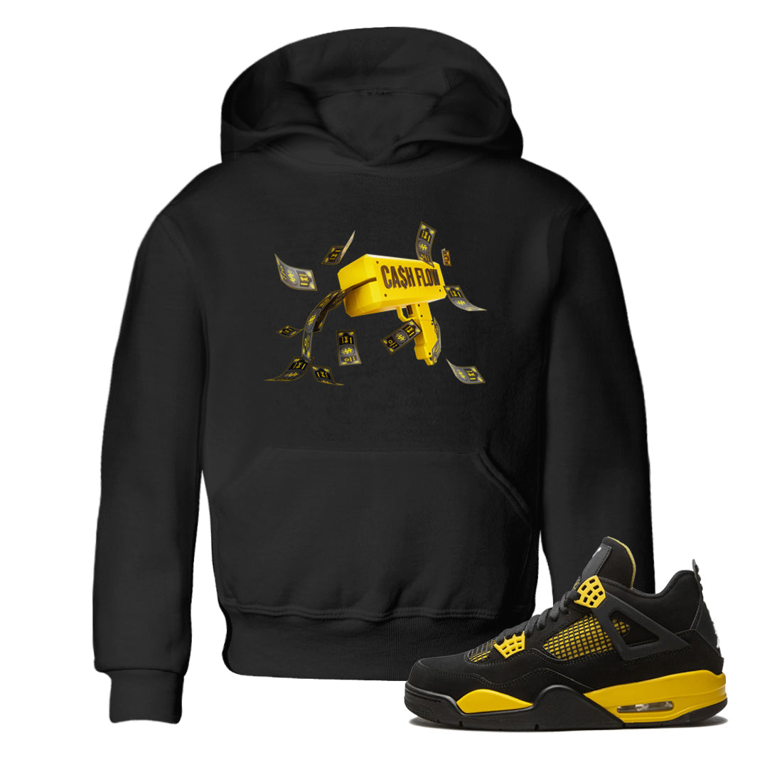 Cash Flow Kids Tops - Air Jordan 4 Thunder