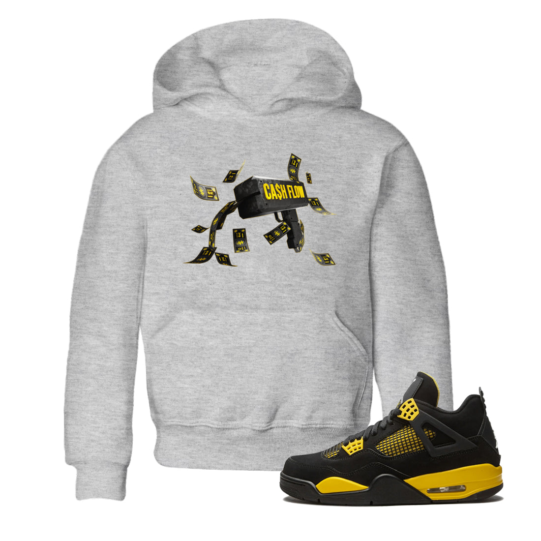 Cash Flow Kids Tops - Air Jordan 4 Thunder