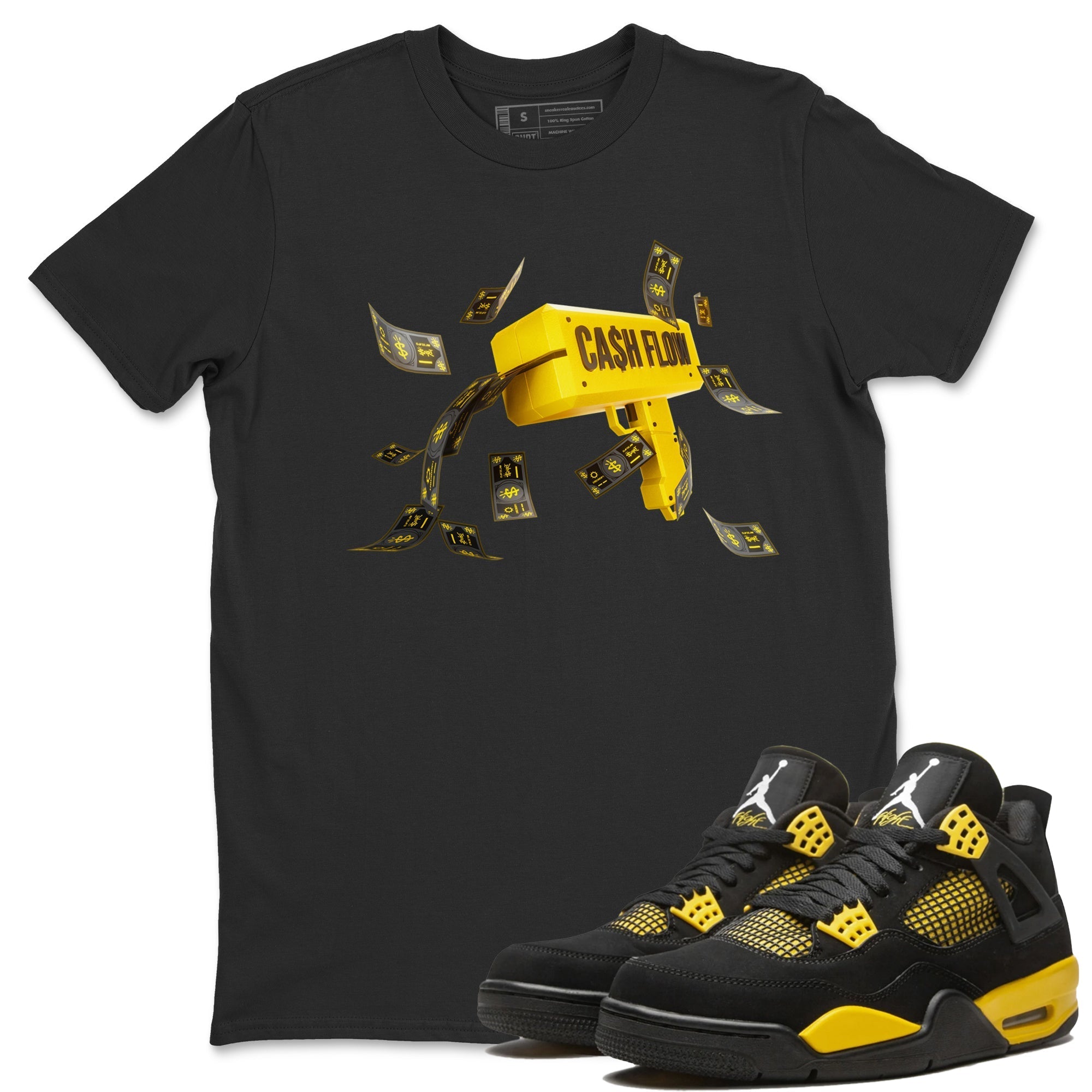 Cash Flow Unisex Tops - Air Jordan 4 Thunder
