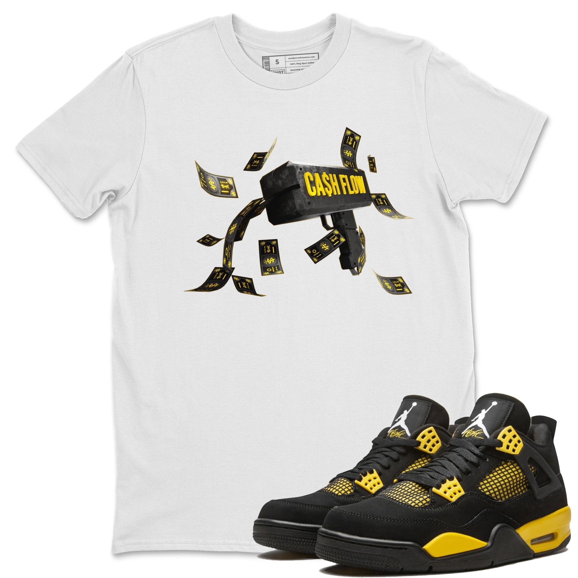 Cash Flow Unisex Tops - Air Jordan 4 Thunder