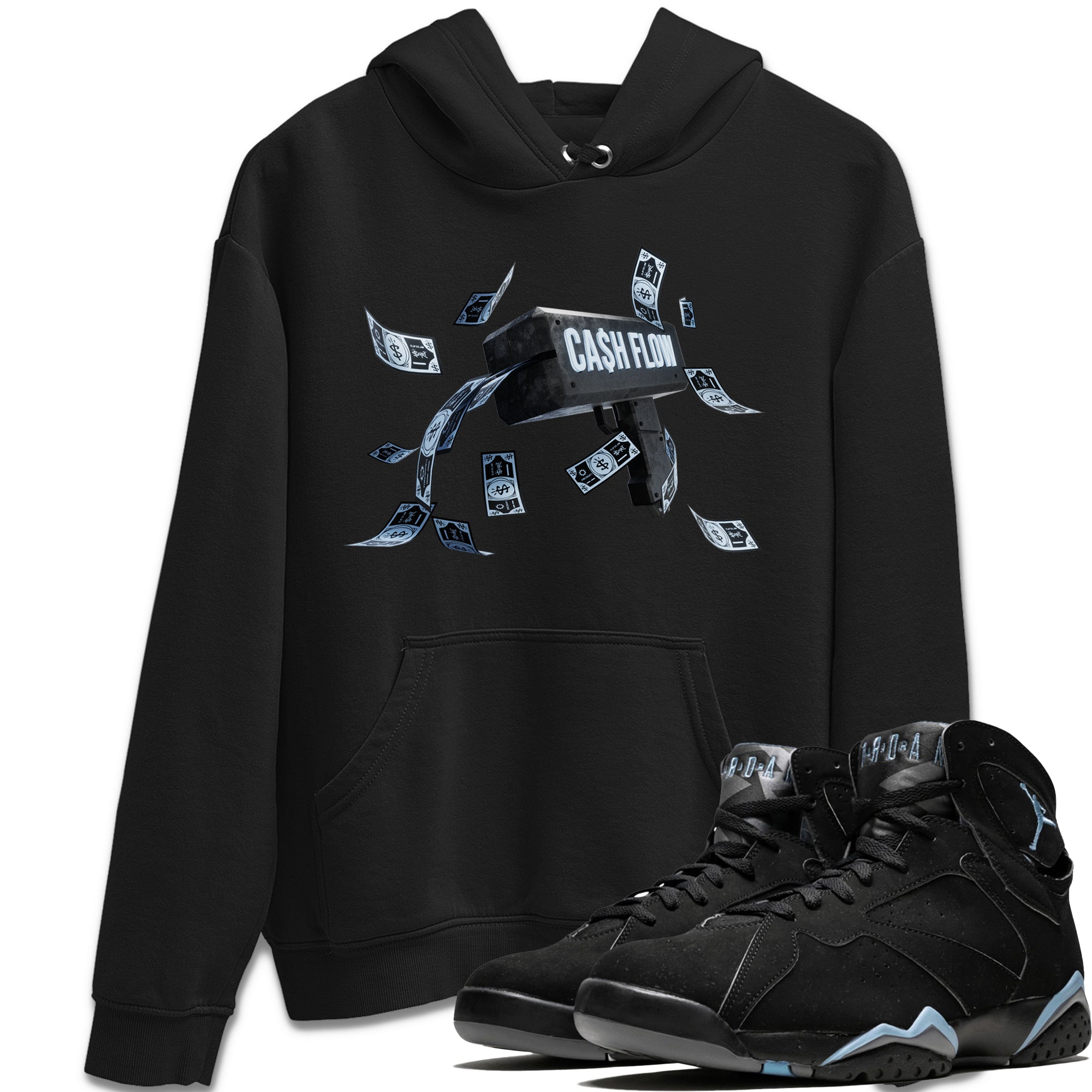 Cash Flow Unisex Tops - Air Jordan 7 Chambray