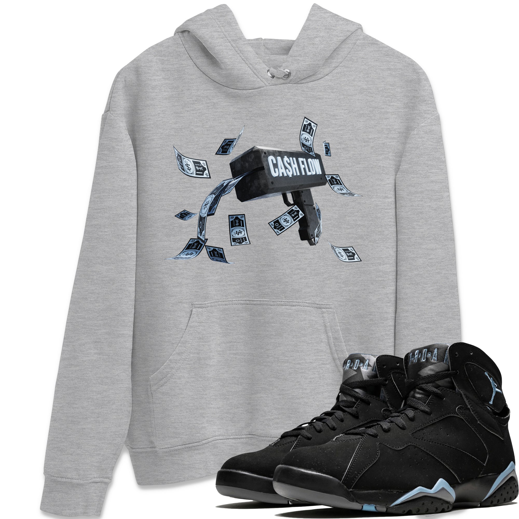 Cash Flow Unisex Tops - Air Jordan 7 Chambray