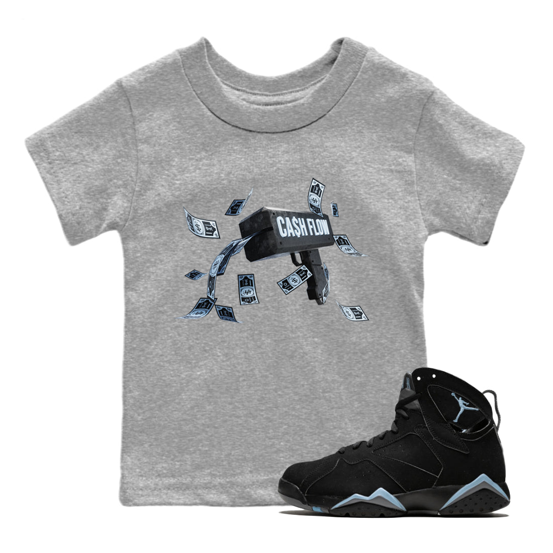 Cash Flow Kids Tops - Air Jordan 7 Chambray