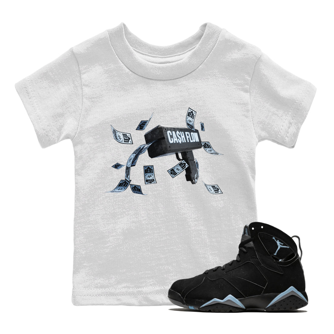 Cash Flow Kids Tops - Air Jordan 7 Chambray