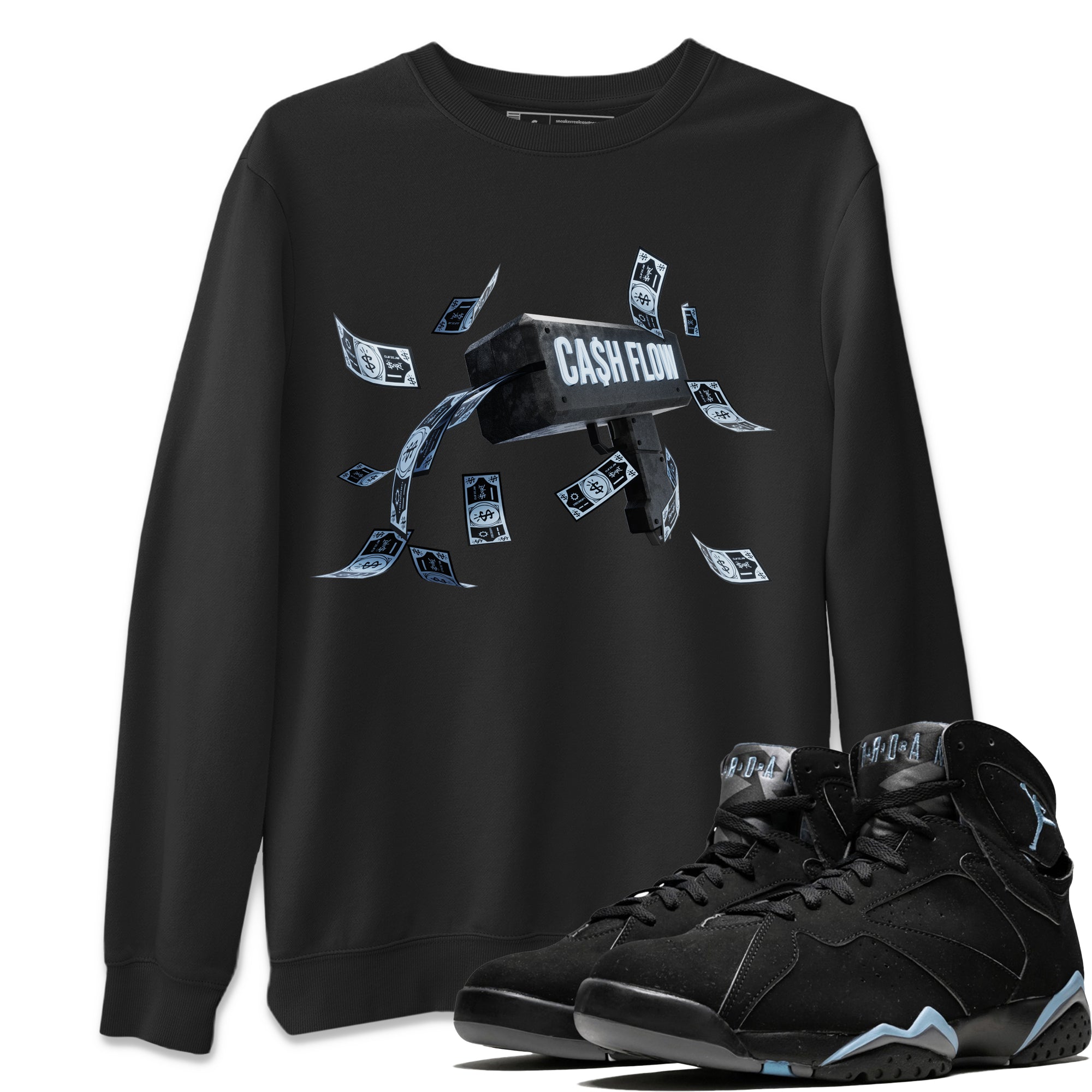 Cash Flow Unisex Tops - Air Jordan 7 Chambray