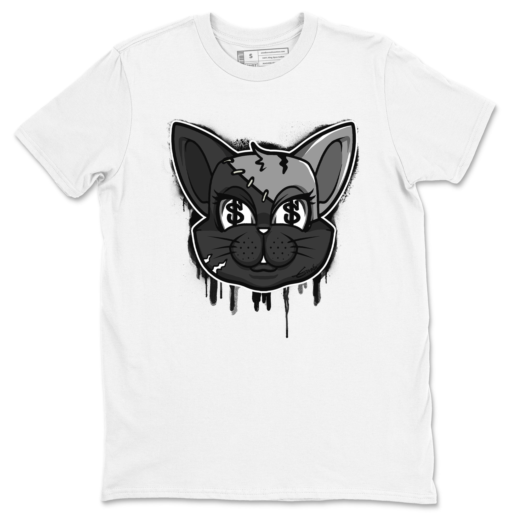 Cat Face snkmatch Tees - Air Jordan 5 Black Cat