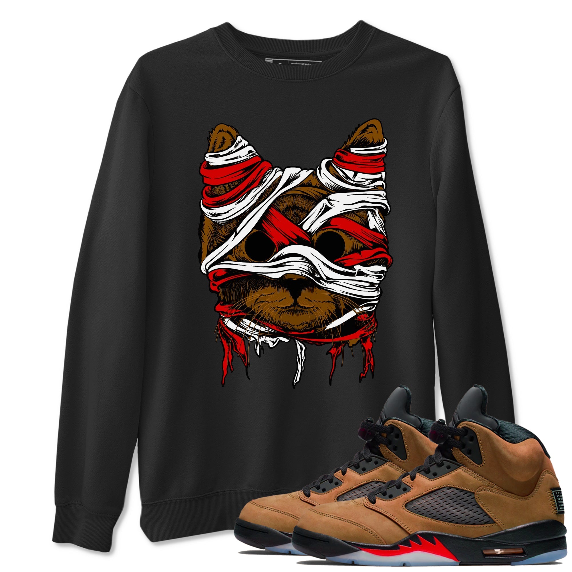 Cat Mummy snkmatch Tees - Air Jordan 5 Archaeo Brown