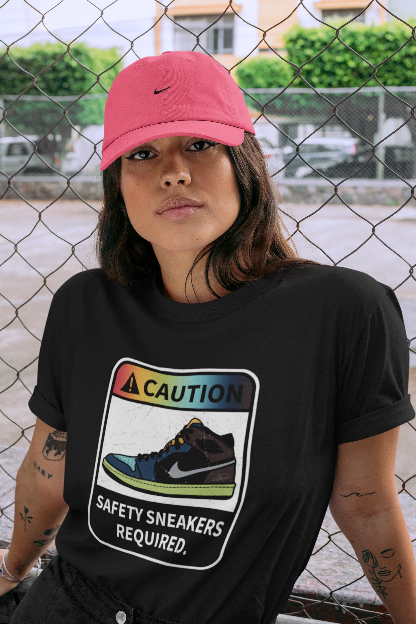 Caution Unisex Tops - Air Jordan 1 Bio Hack