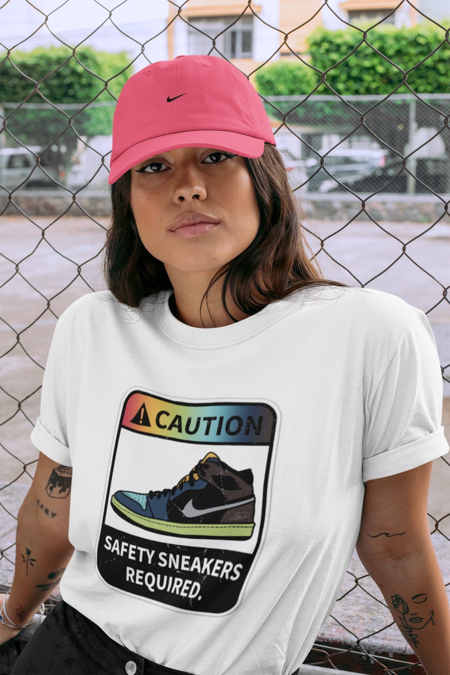 Caution Unisex Tops - Air Jordan 1 Bio Hack