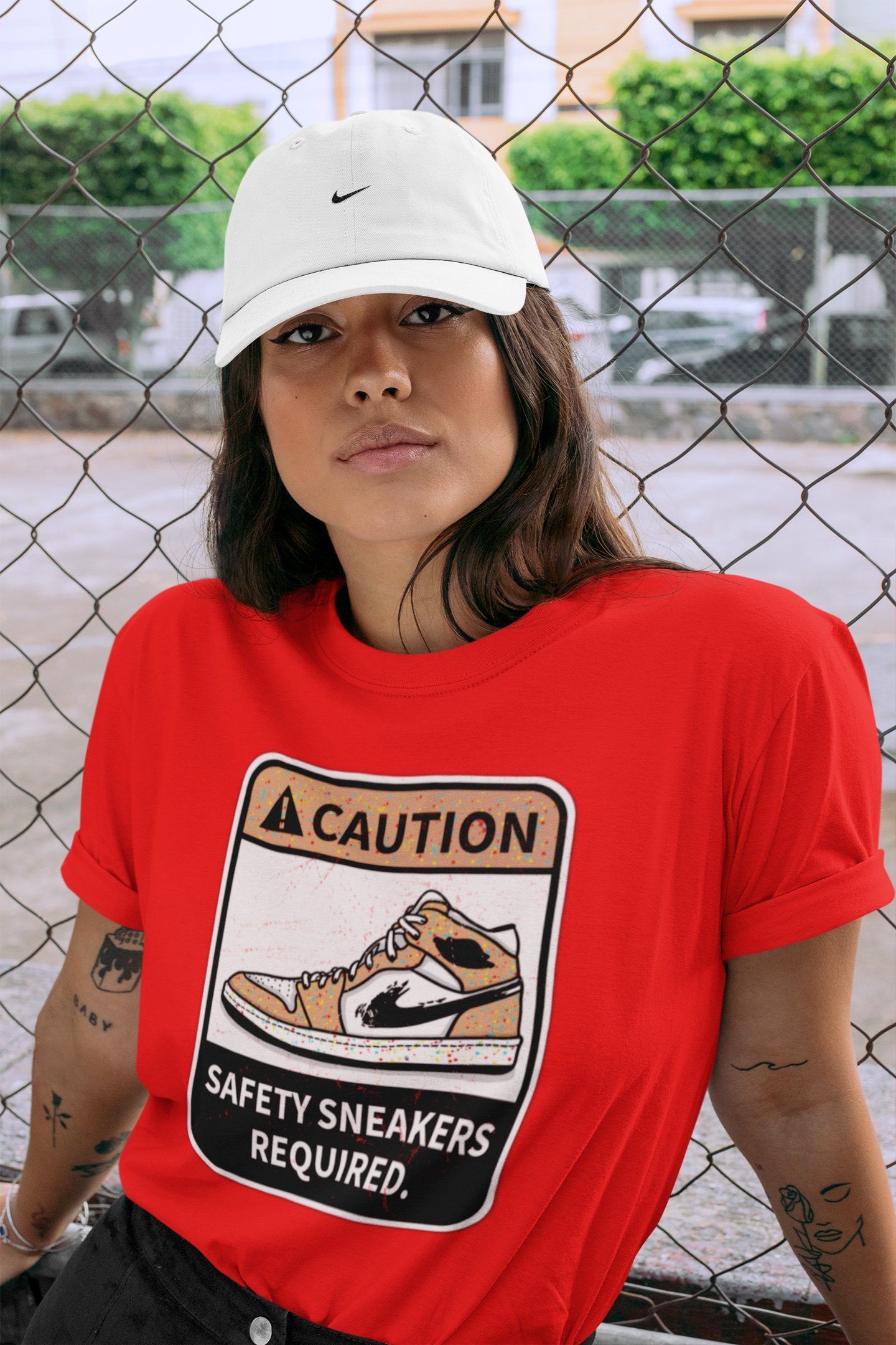Caution Unisex Tops - Air Jordan 1 Brushstroke