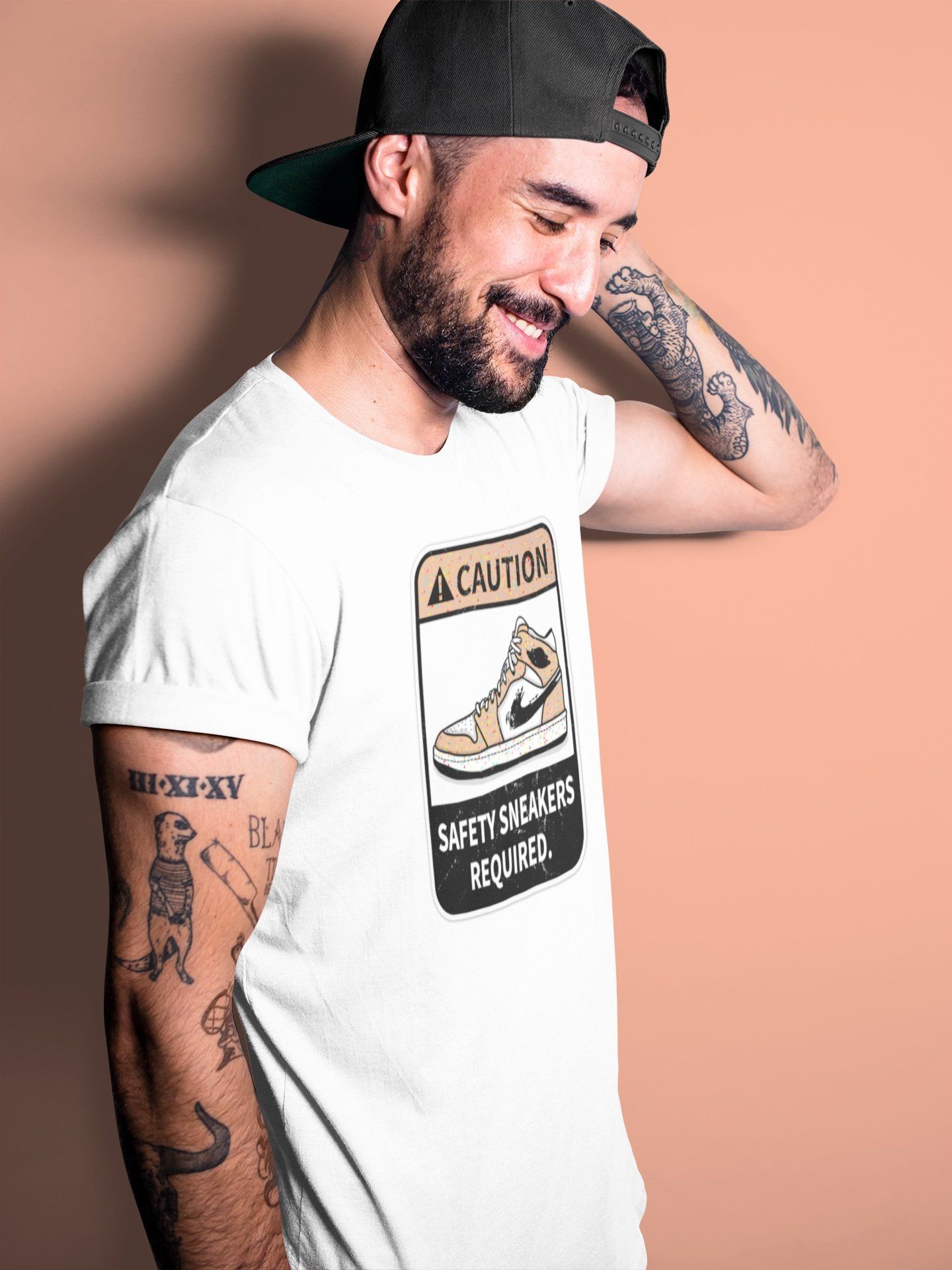 Caution Unisex Tops - Air Jordan 1 Brushstroke