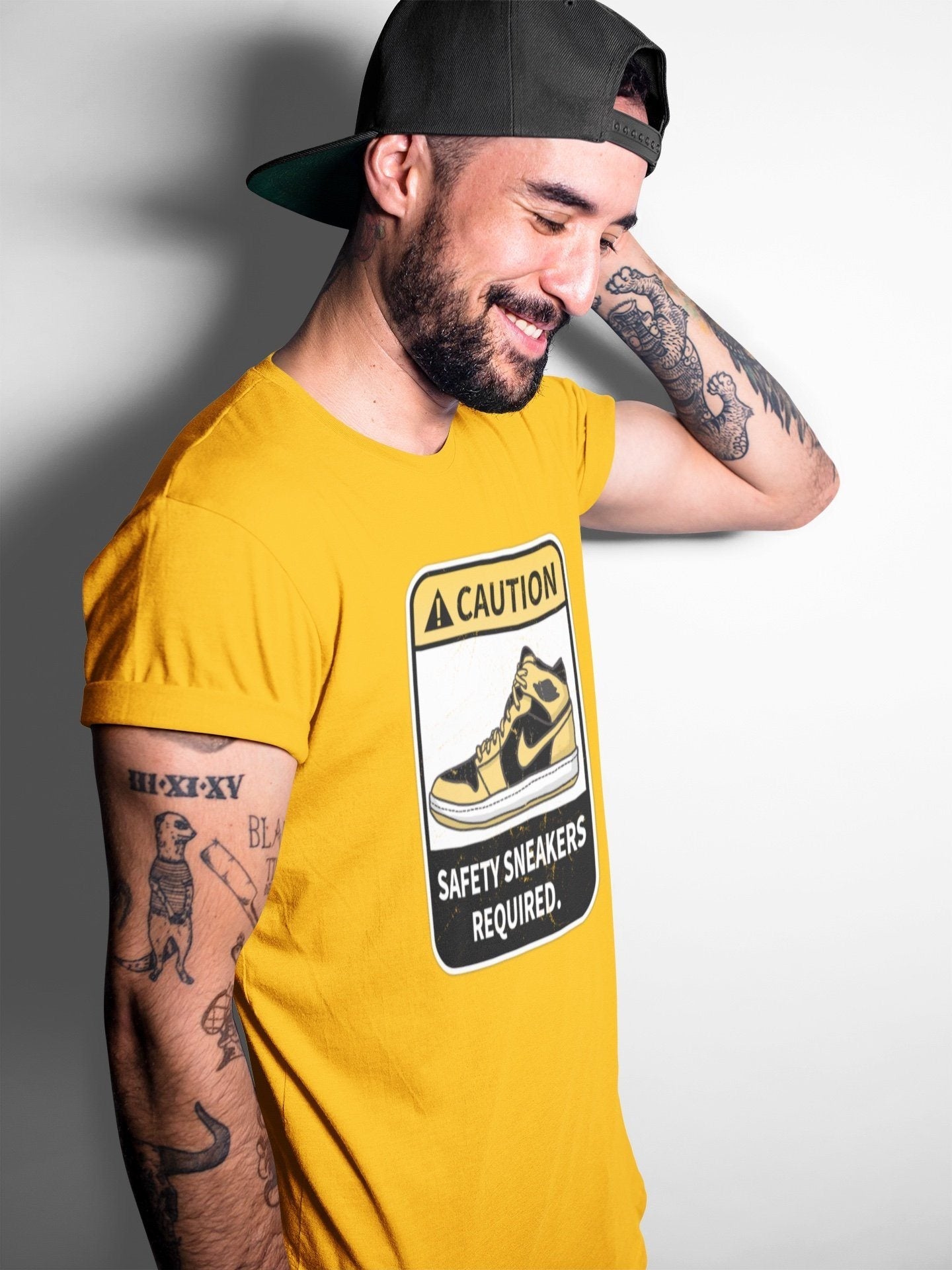 Caution Unisex Tops - Air Jordan 1 Pollen