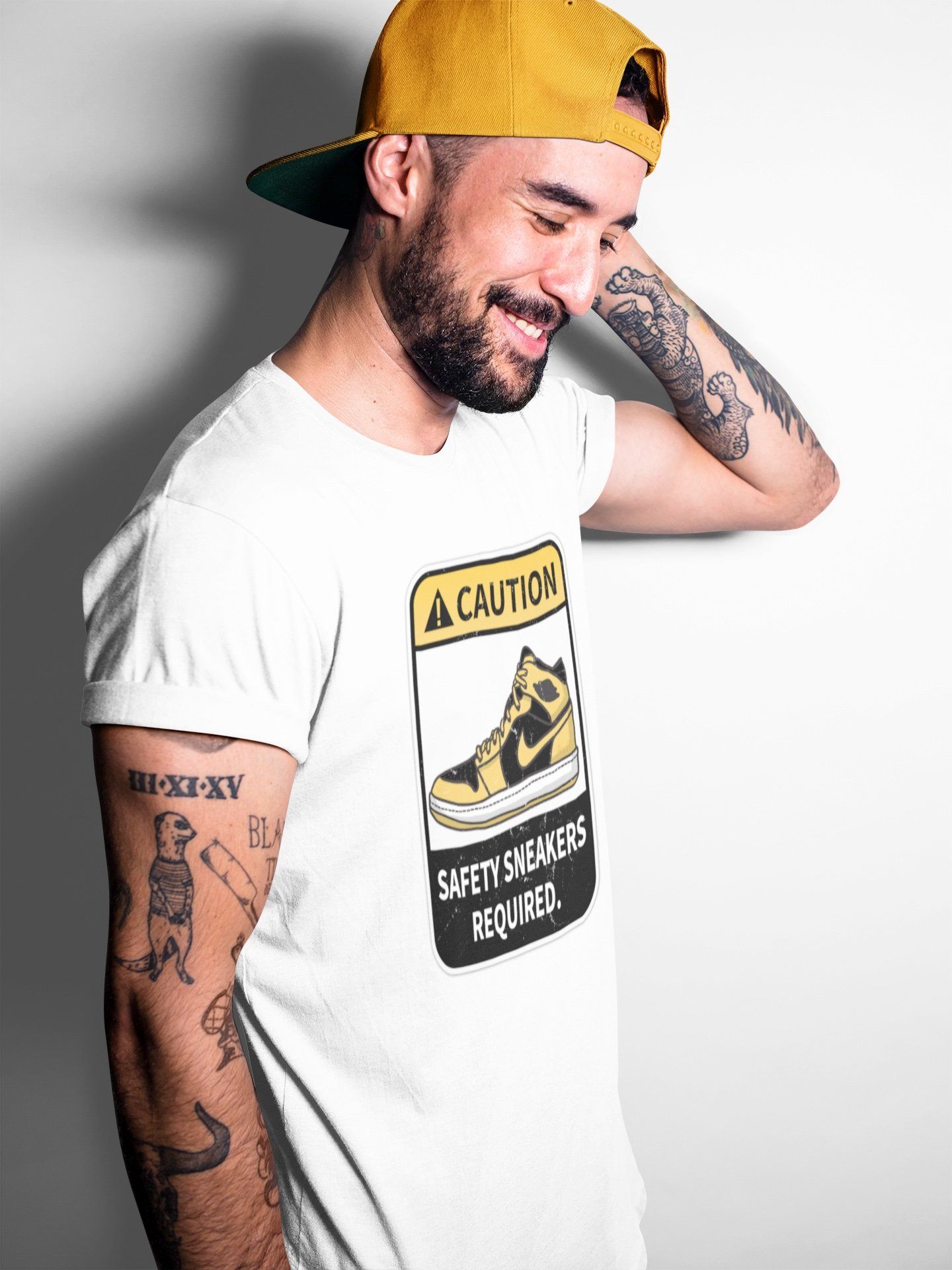 Caution Unisex Tops - Air Jordan 1 Pollen