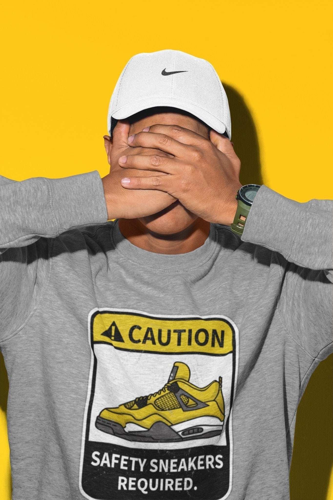 Caution Unisex Tops - Air Jordan 4 Lightning