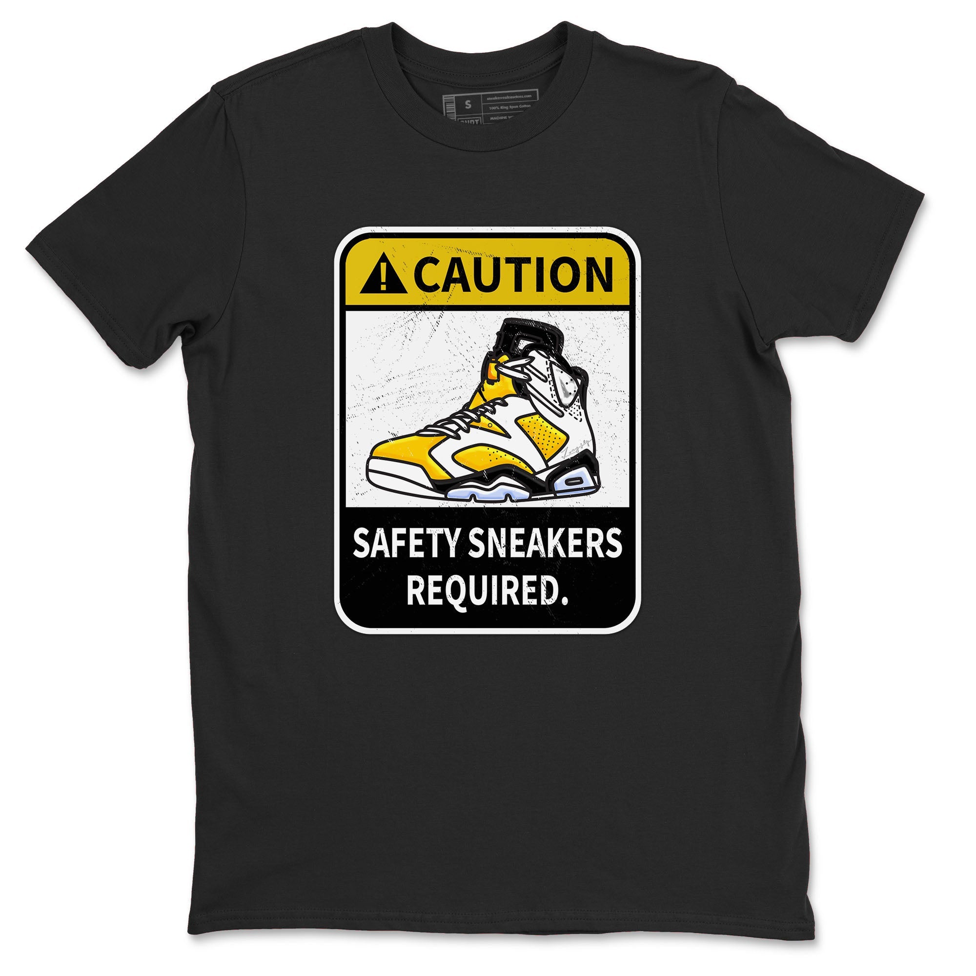 Caution snkmatch Tees - Air Jordan 6 Yellow Ochre