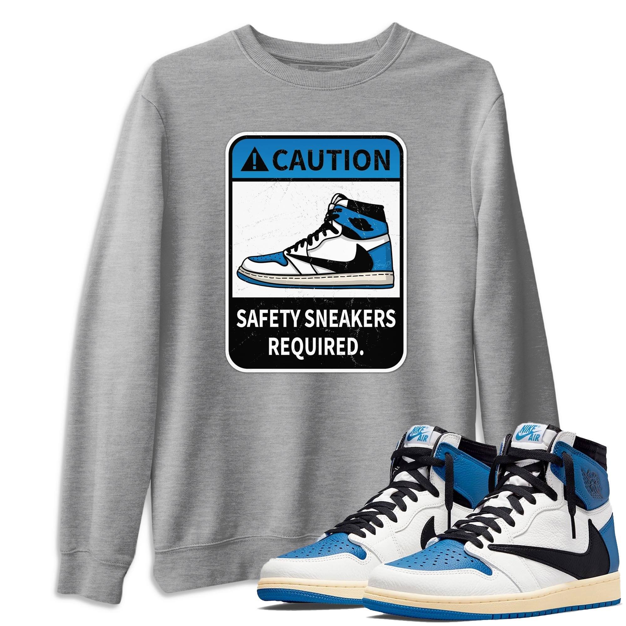 Caution Unisex Tops - Air Jordan 1 Travis Scott Fragment