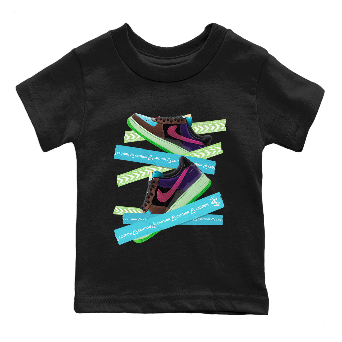 Caution Tape Kids Tops - Air Force 1 Undefeated Fauna Brown