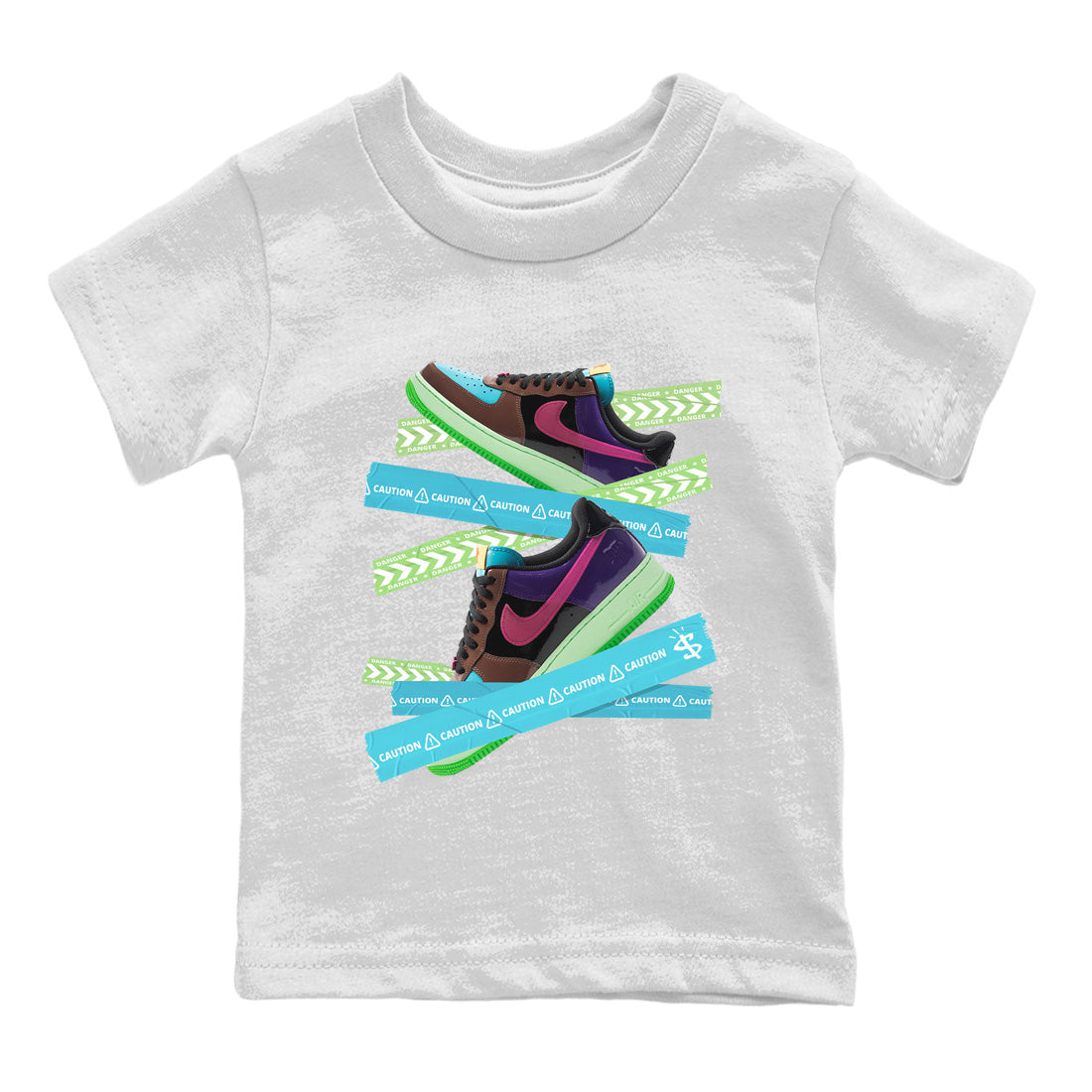 Caution Tape Kids Tops - Air Force 1 Undefeated Fauna Brown