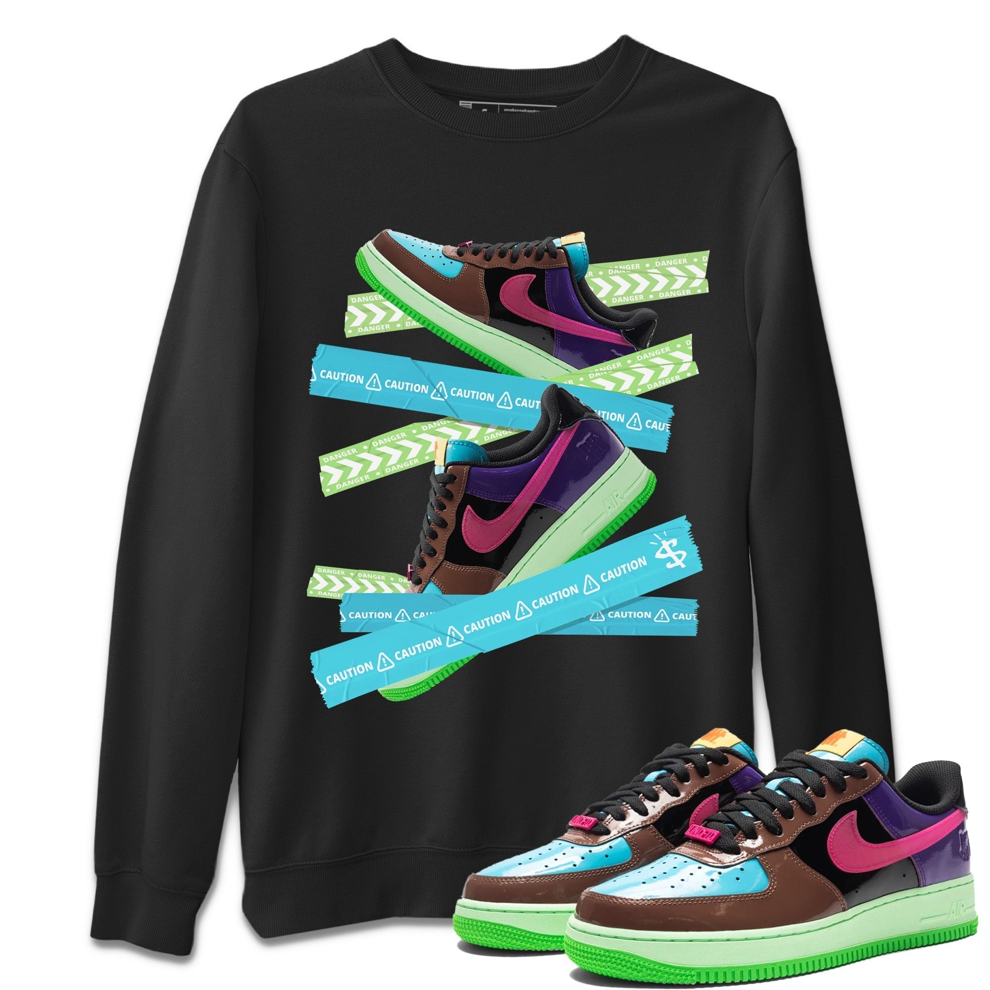 Caution Tape Unisex Tops - Air Force 1 Undefeated Fauna Brown