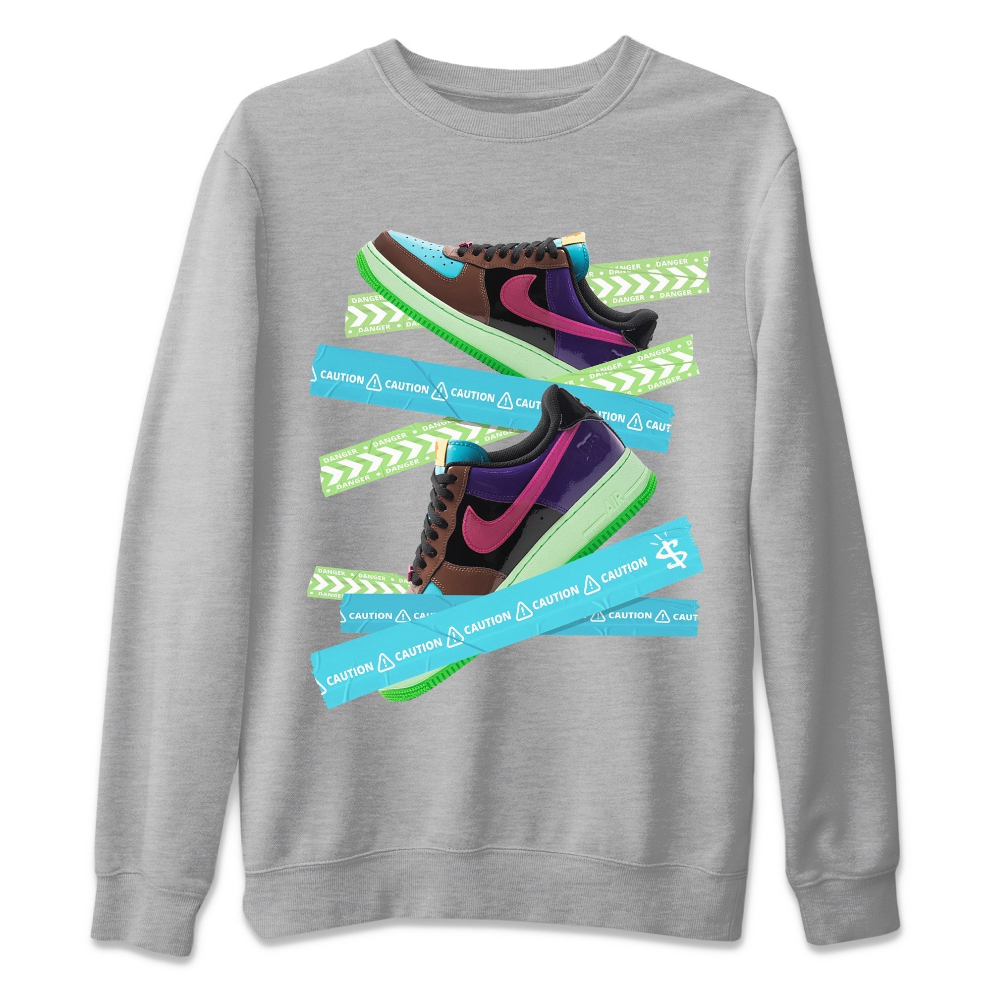 Caution Tape Unisex Tops - Air Force 1 Undefeated Fauna Brown