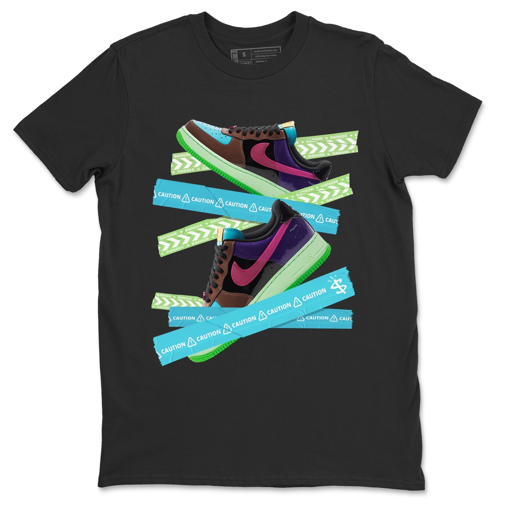 Caution Tape Unisex Tops - Air Force 1 Undefeated Fauna Brown
