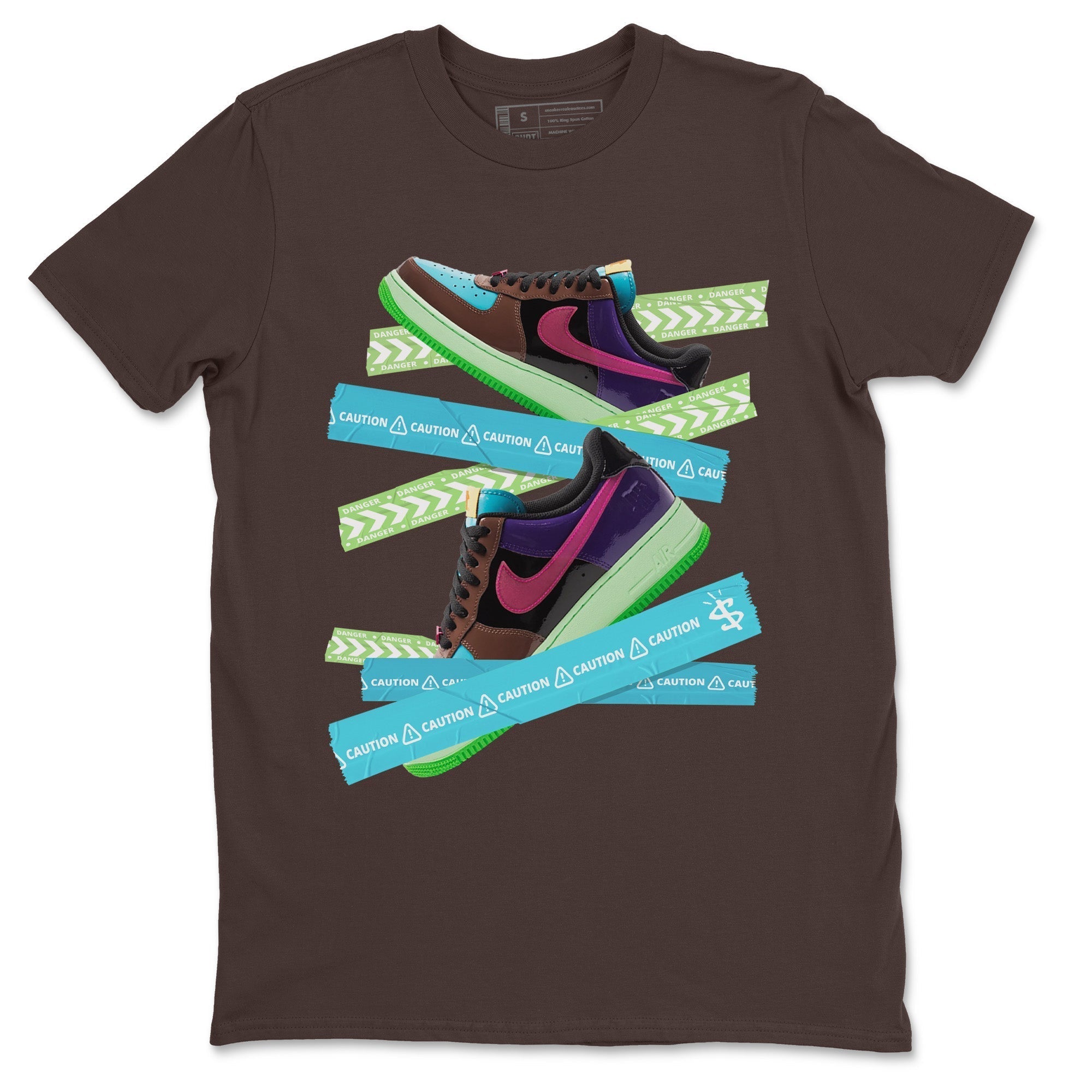 Caution Tape Unisex Tops - Air Force 1 Undefeated Fauna Brown