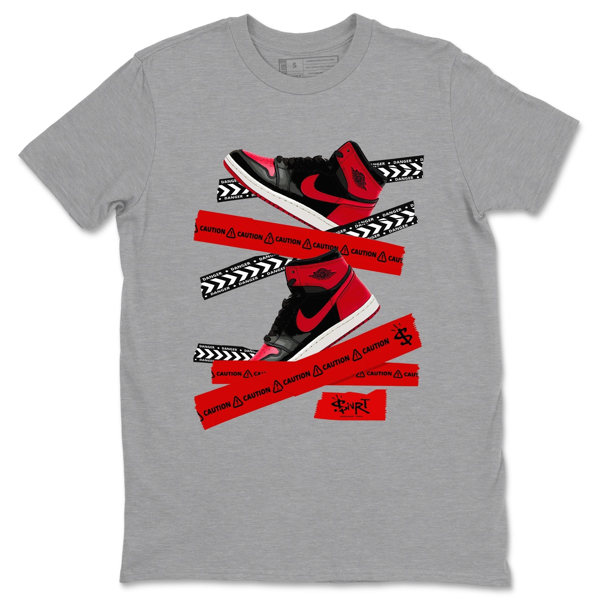 Caution Tape snkmatch Tees - Air Jordan 1 '85 Bred