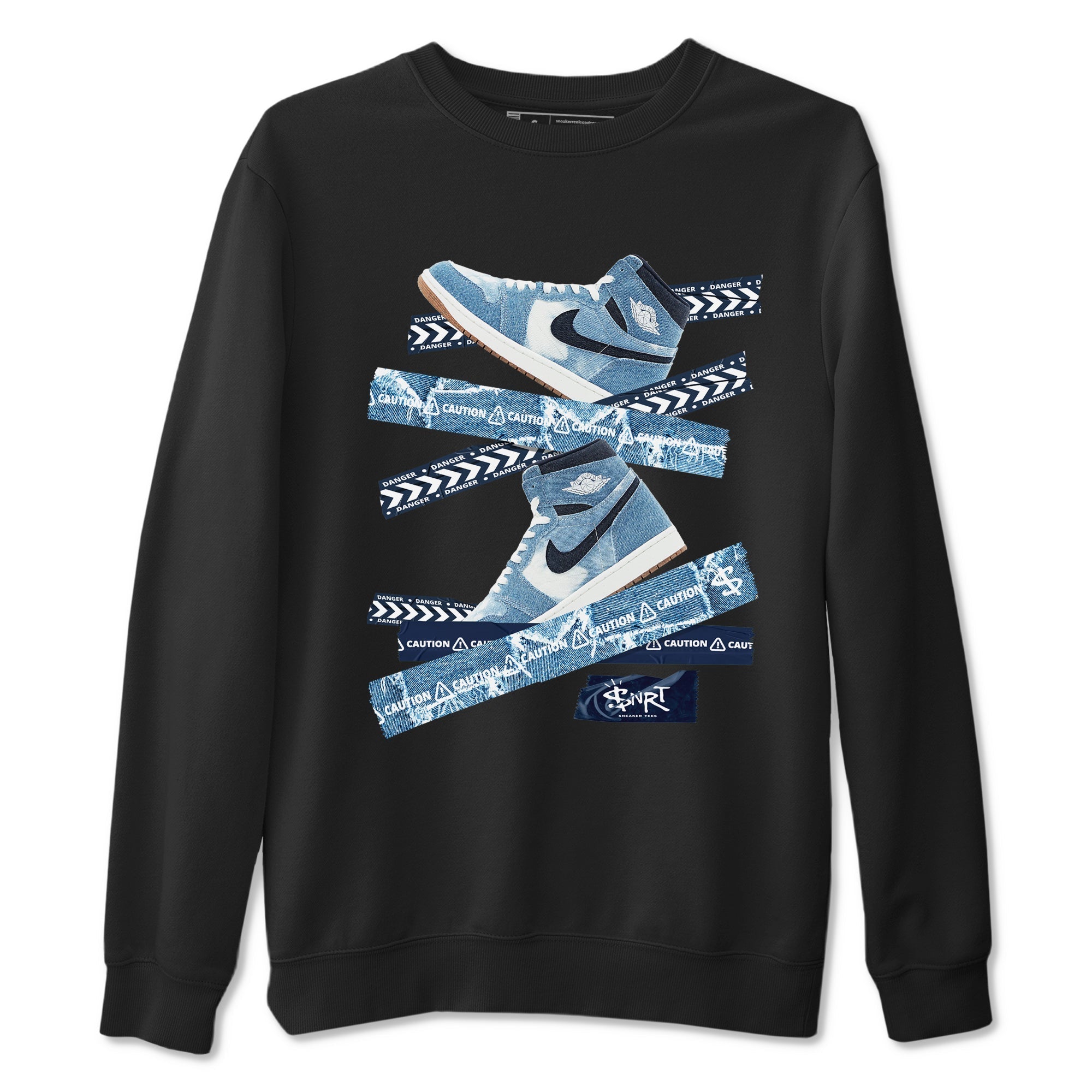 Caution Tape snkmatch Tees - Air Jordan 1 Denim 2024
