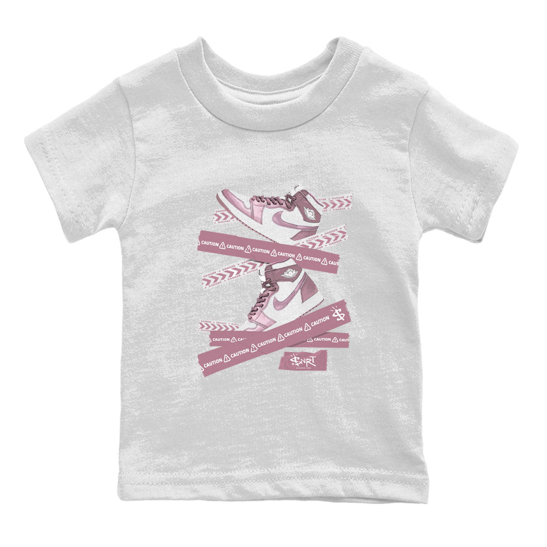 Caution Tape snkmatch Tee Kids - Air Jordan 1 Mauve