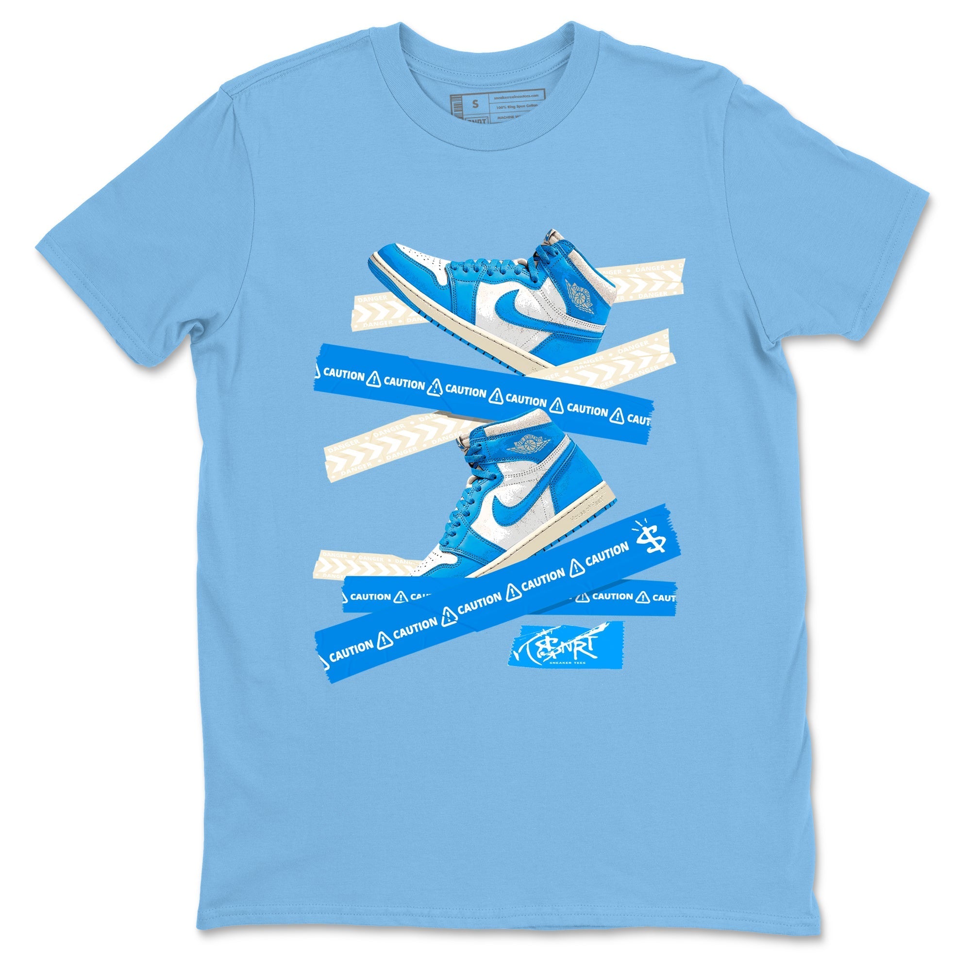 Caution Tape snkmatch Tees - Air Jordan 1 UNC Reimagined