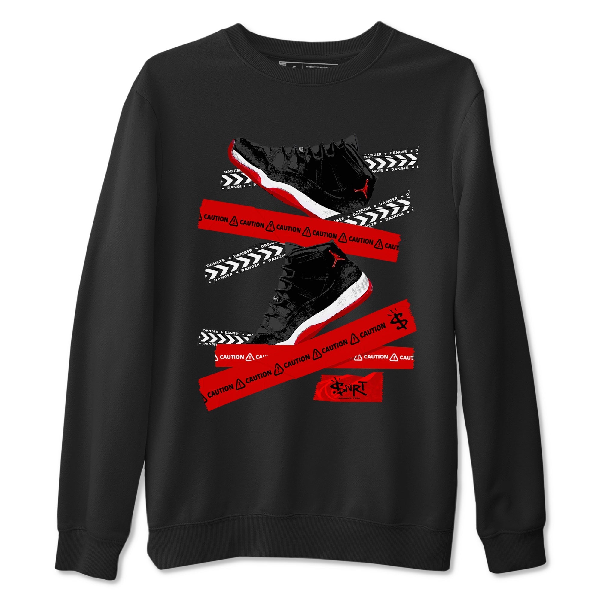 Caution Tape snkmatch Tees - Air Jordan 11 Bred Velvet