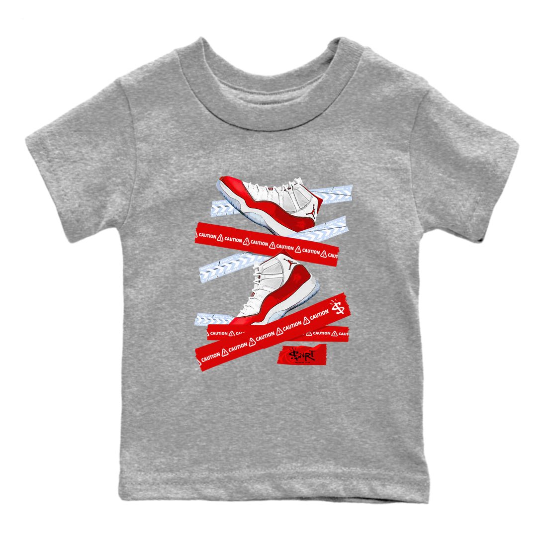 Caution Tape snkmatch Tees Kids - Air Jordan 11 Cherry