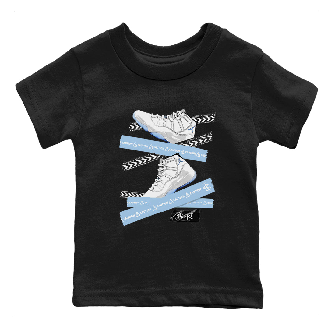 Caution Tape snkmatch Tees Kids - Air Jordan 11 Retro Legend Blue